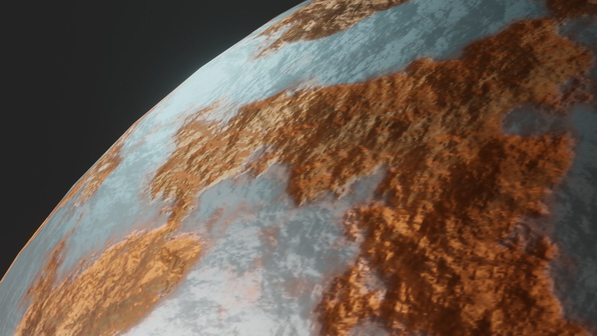 Metallic rusty space orb  3D model_2