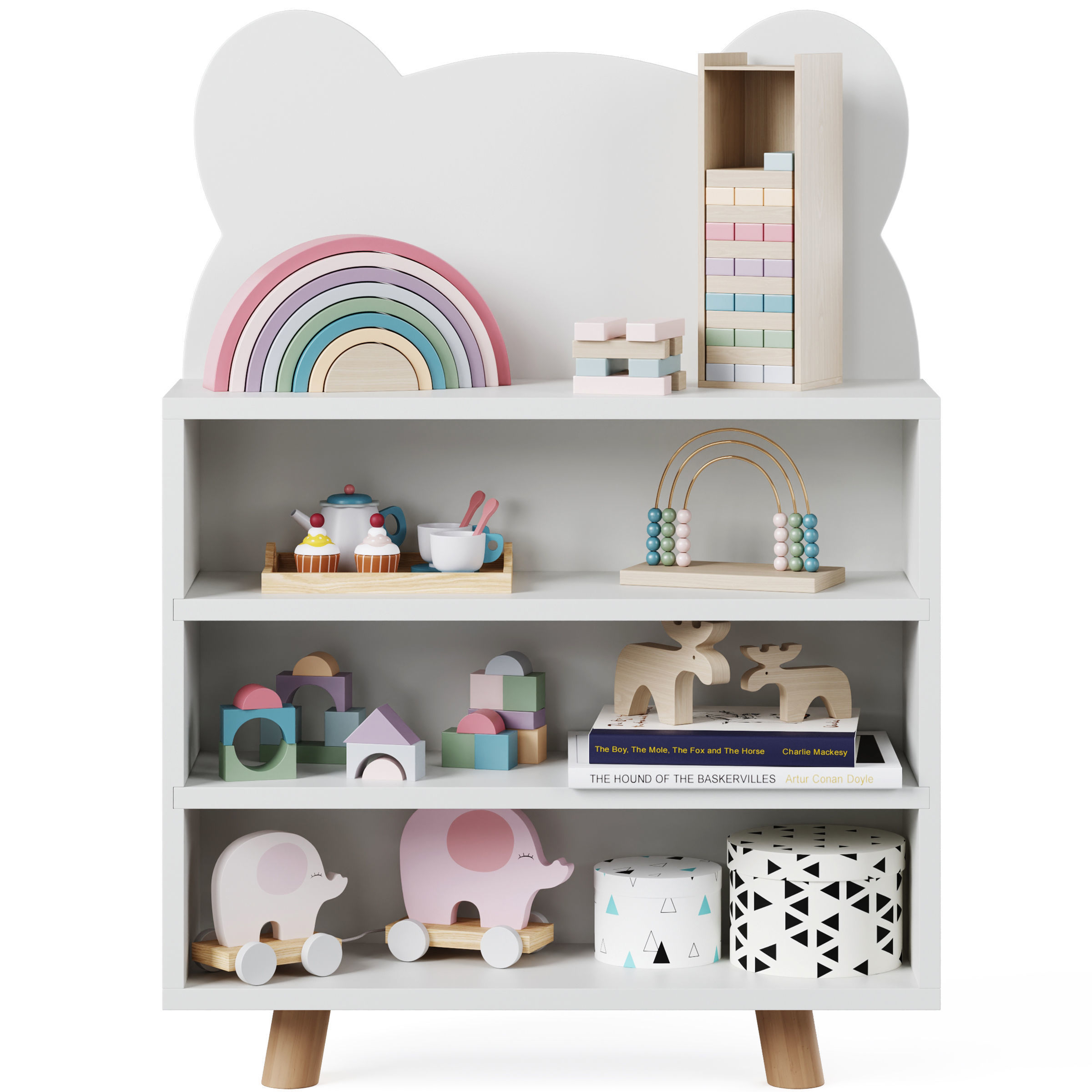 Bear and Cloud Shape Storage Unit by Minime 3D model_2