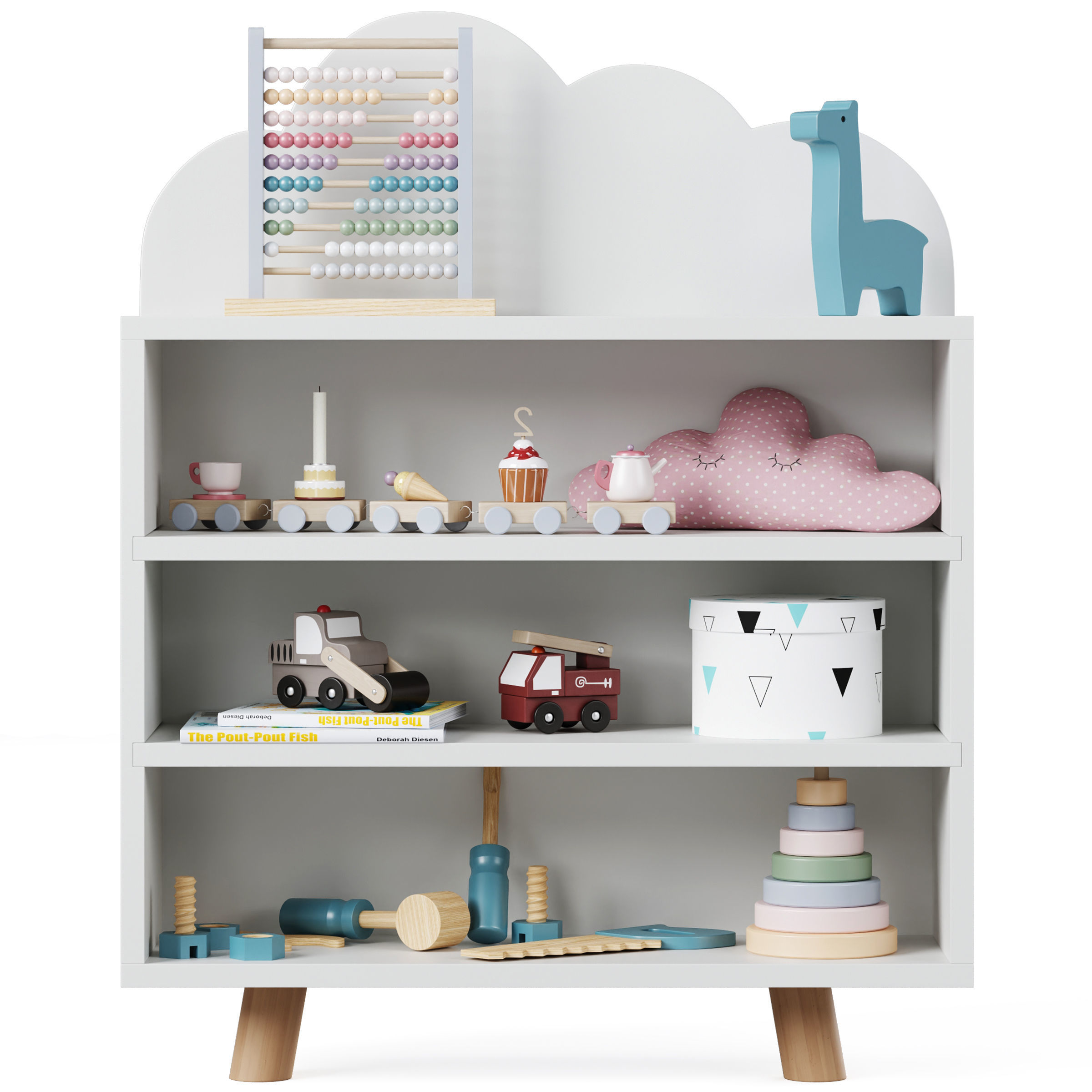 Bear and Cloud Shape Storage Unit by Minime 3D model_3