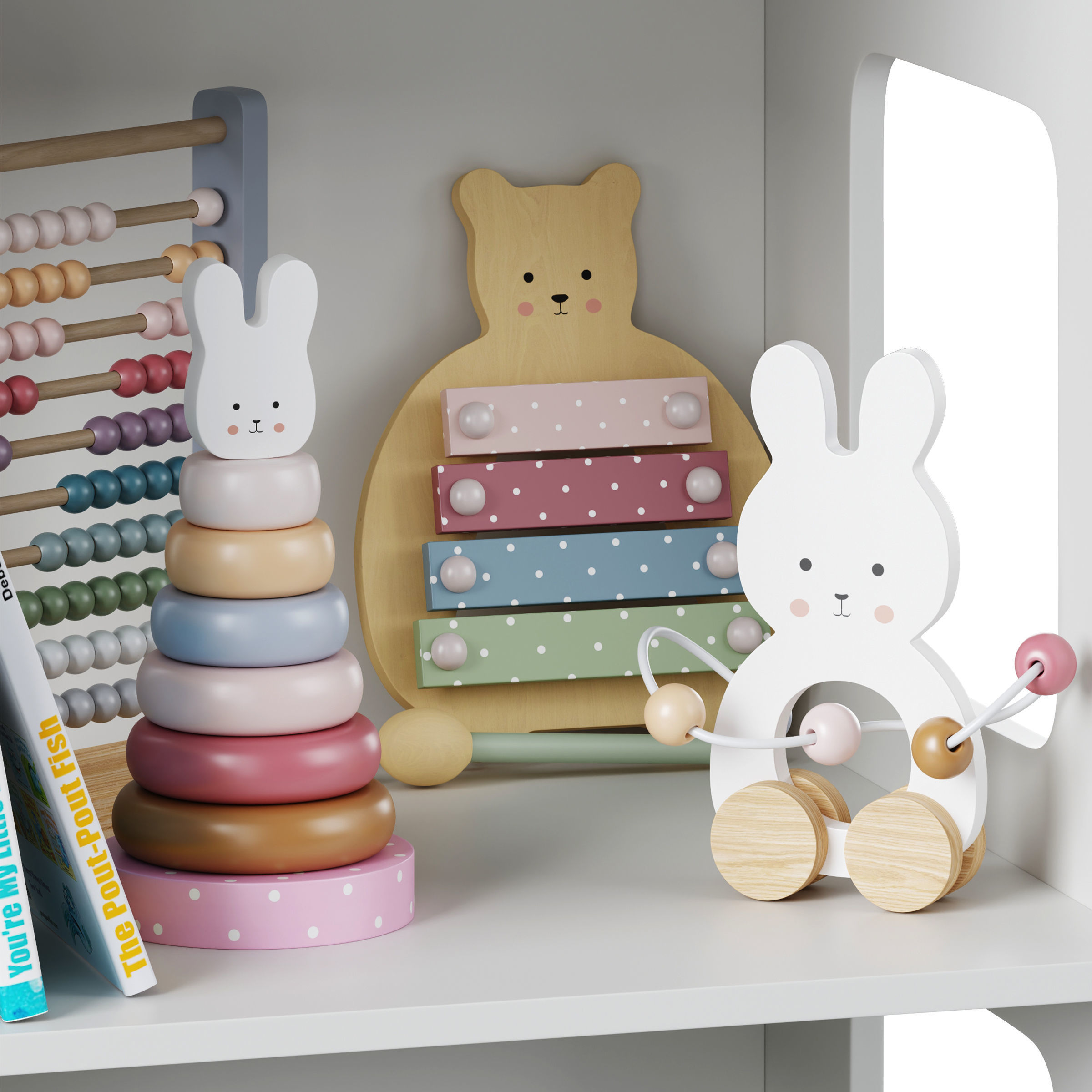 MINU 3 Level Bookshelf by Minime 3D model_3