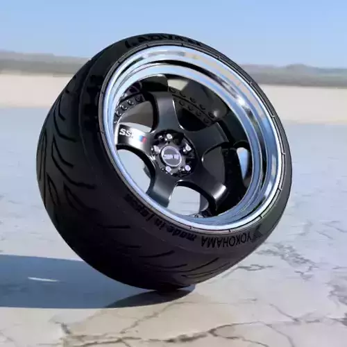 SSR PROFESSOR SP1 18 INCH RIMS with advan tires 3D print model
