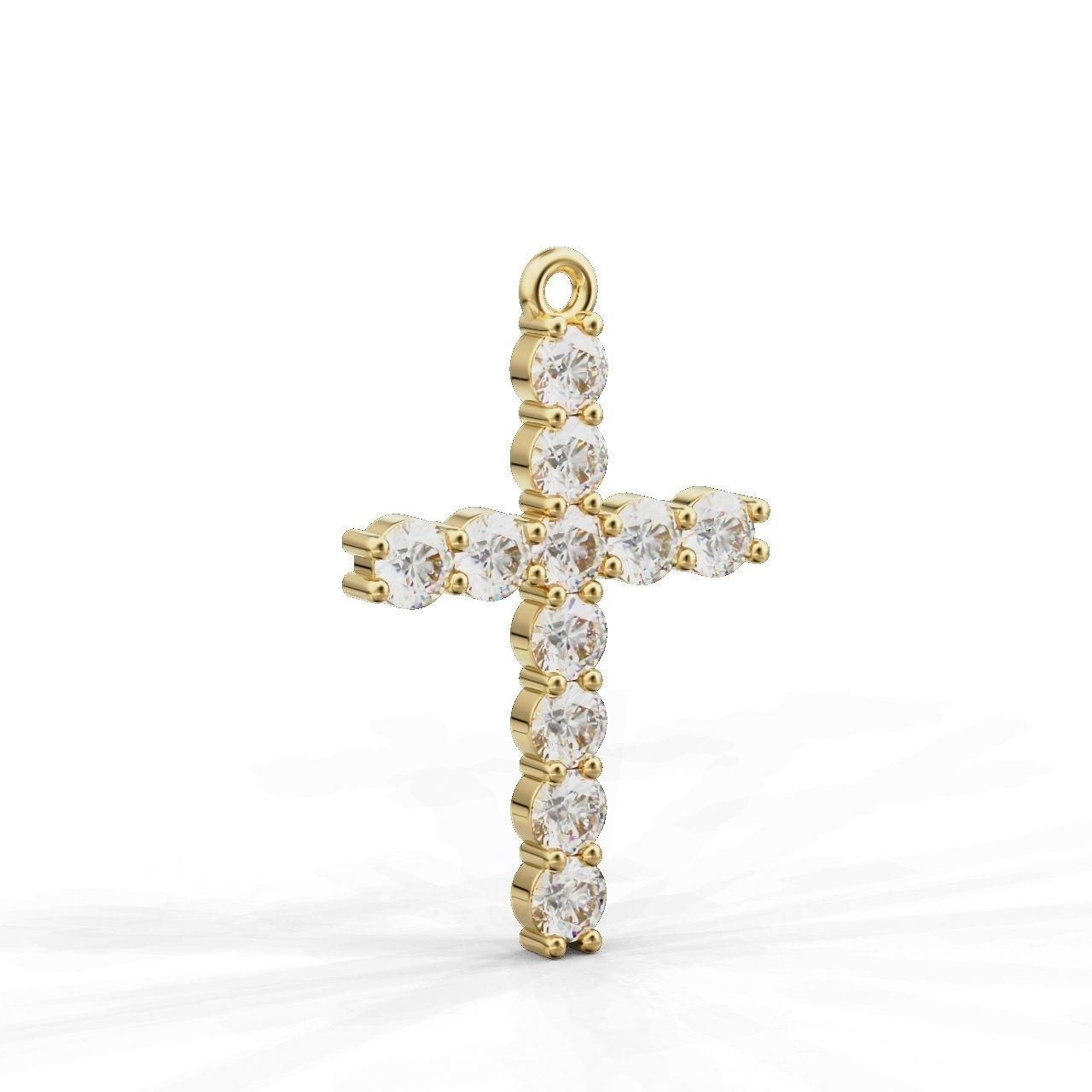 Cross-Pendant-Necklaces Round 2-5mm 3D print model_5