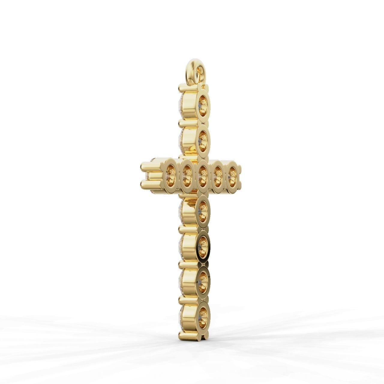 Cross-Pendant-Necklaces Round 2-5mm 3D print model_12