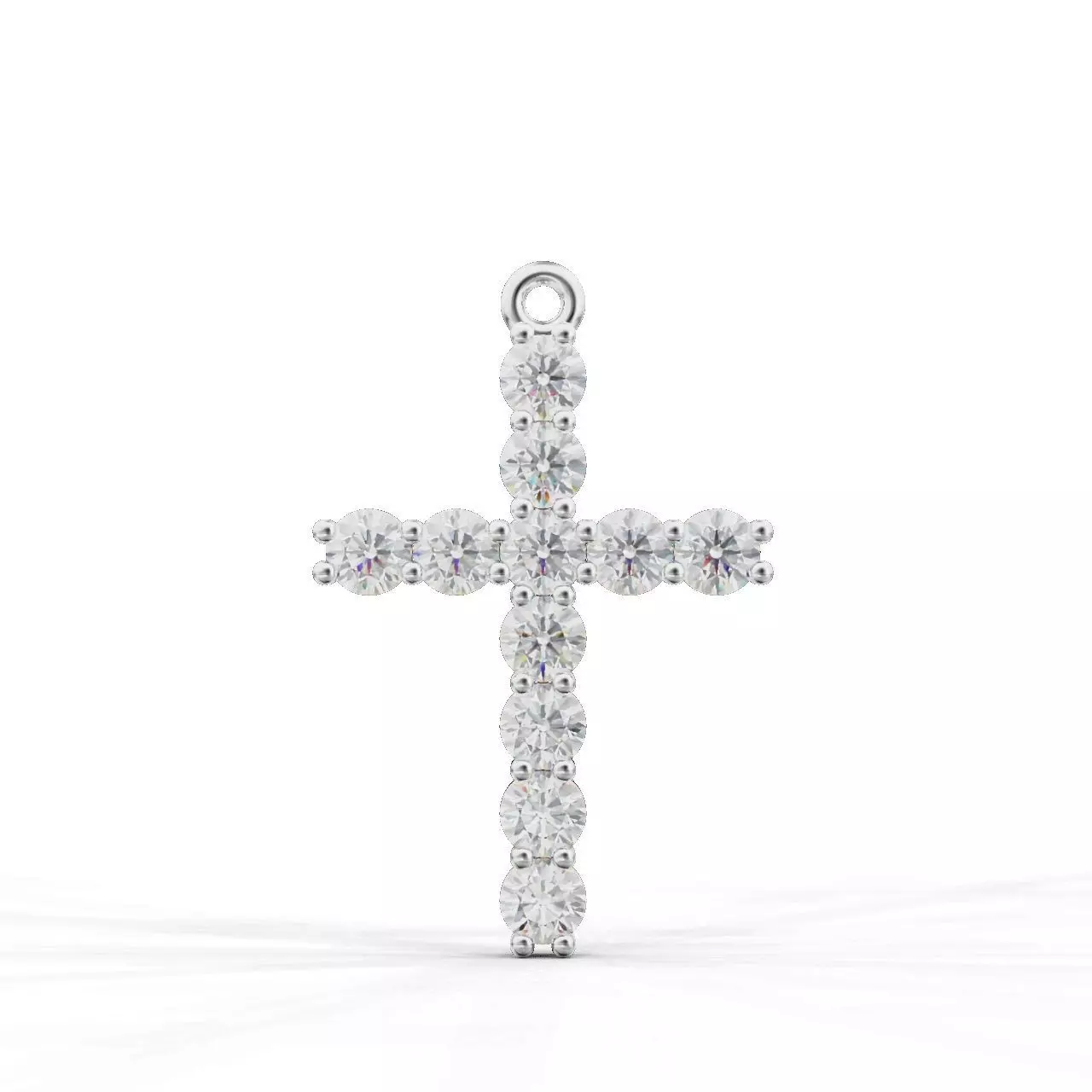 Cross-Pendant-Necklaces Round 2-5mm 3D print model_0