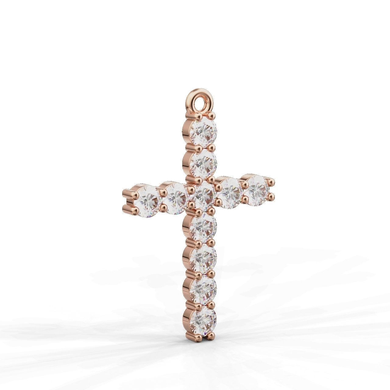 Cross-Pendant-Necklaces Round 2-5mm 3D print model_3