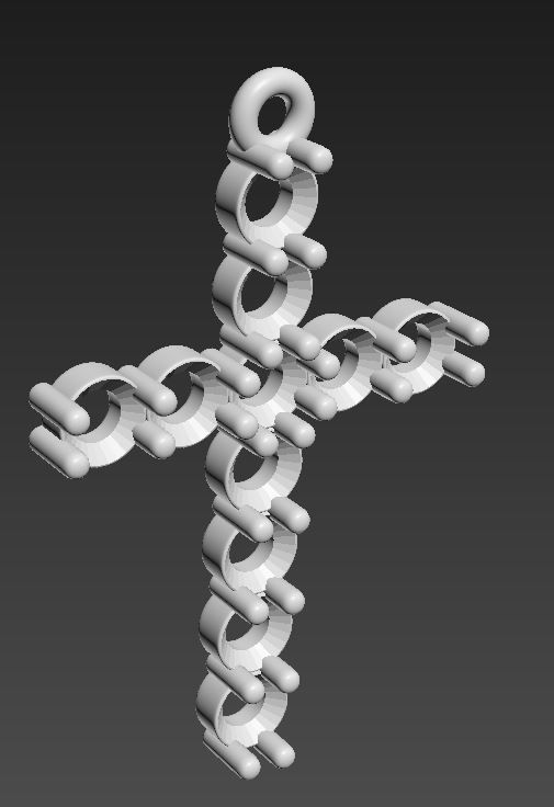 Cross-Pendant-Necklaces Round 2-5mm 3D print model_18