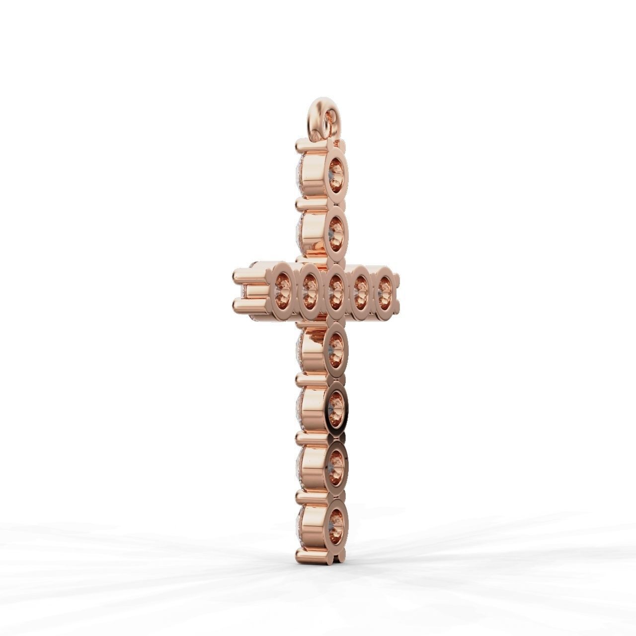 Cross-Pendant-Necklaces Round 2-5mm 3D print model_14