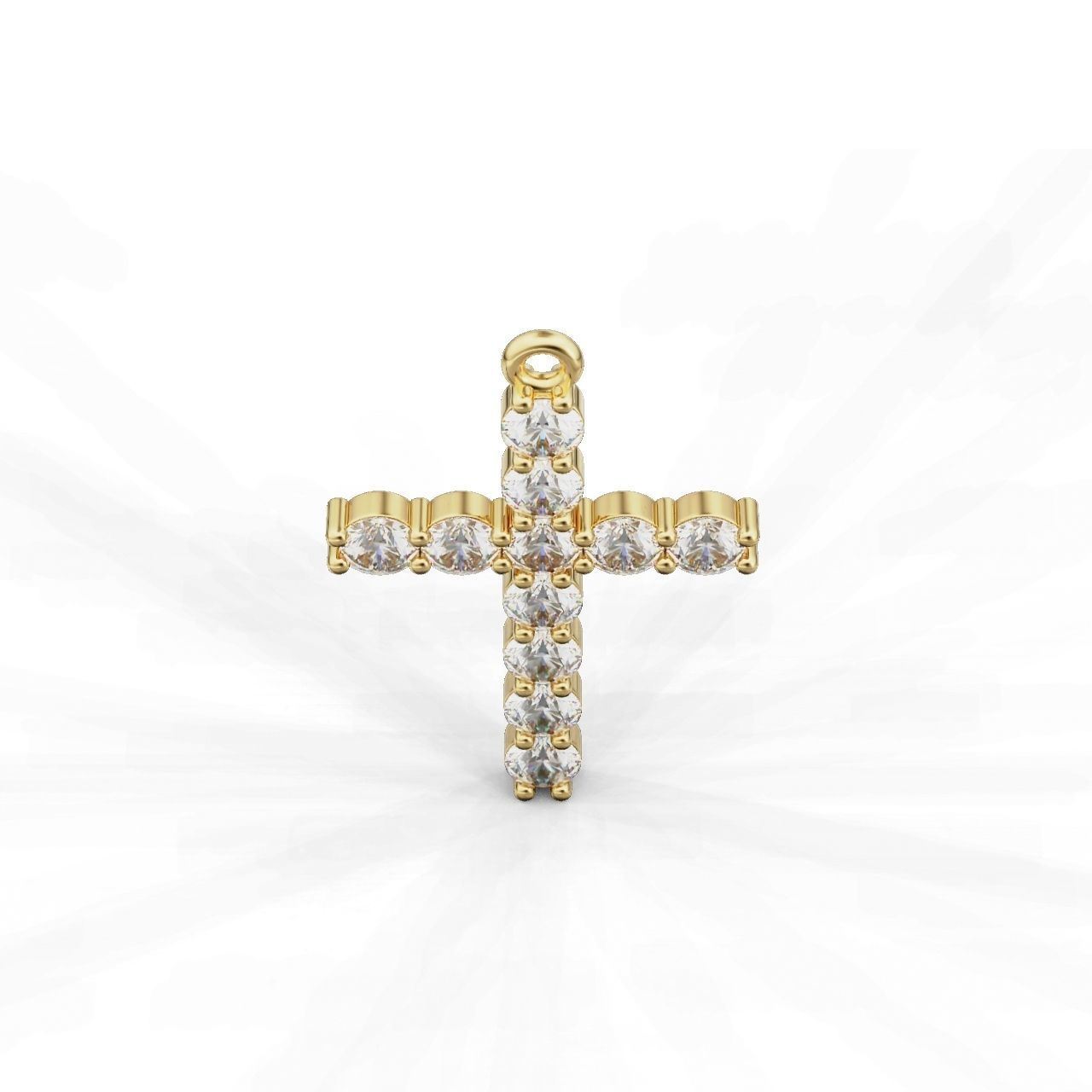 Cross-Pendant-Necklaces Round 2-5mm 3D print model_11