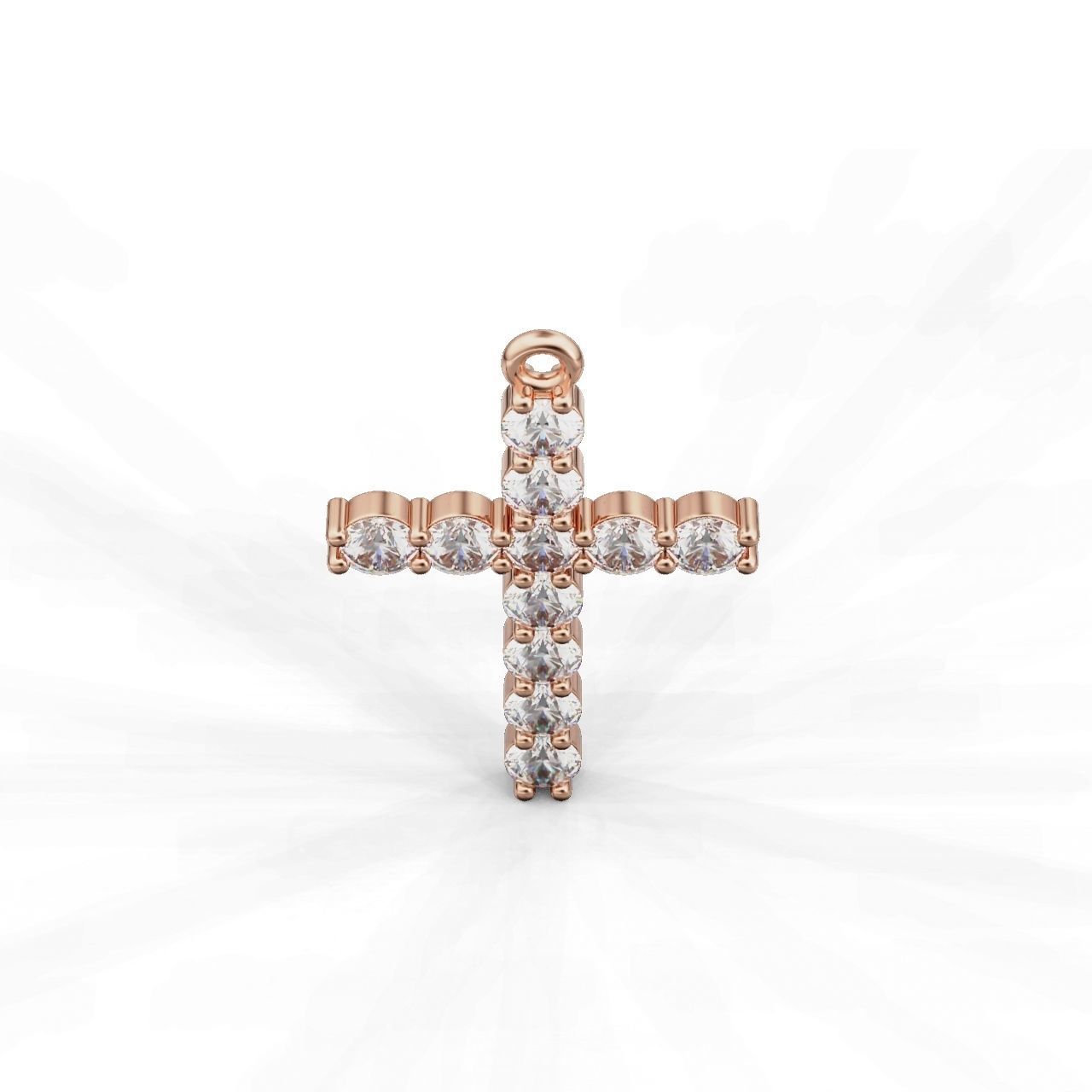 Cross-Pendant-Necklaces Round 2-5mm 3D print model_9