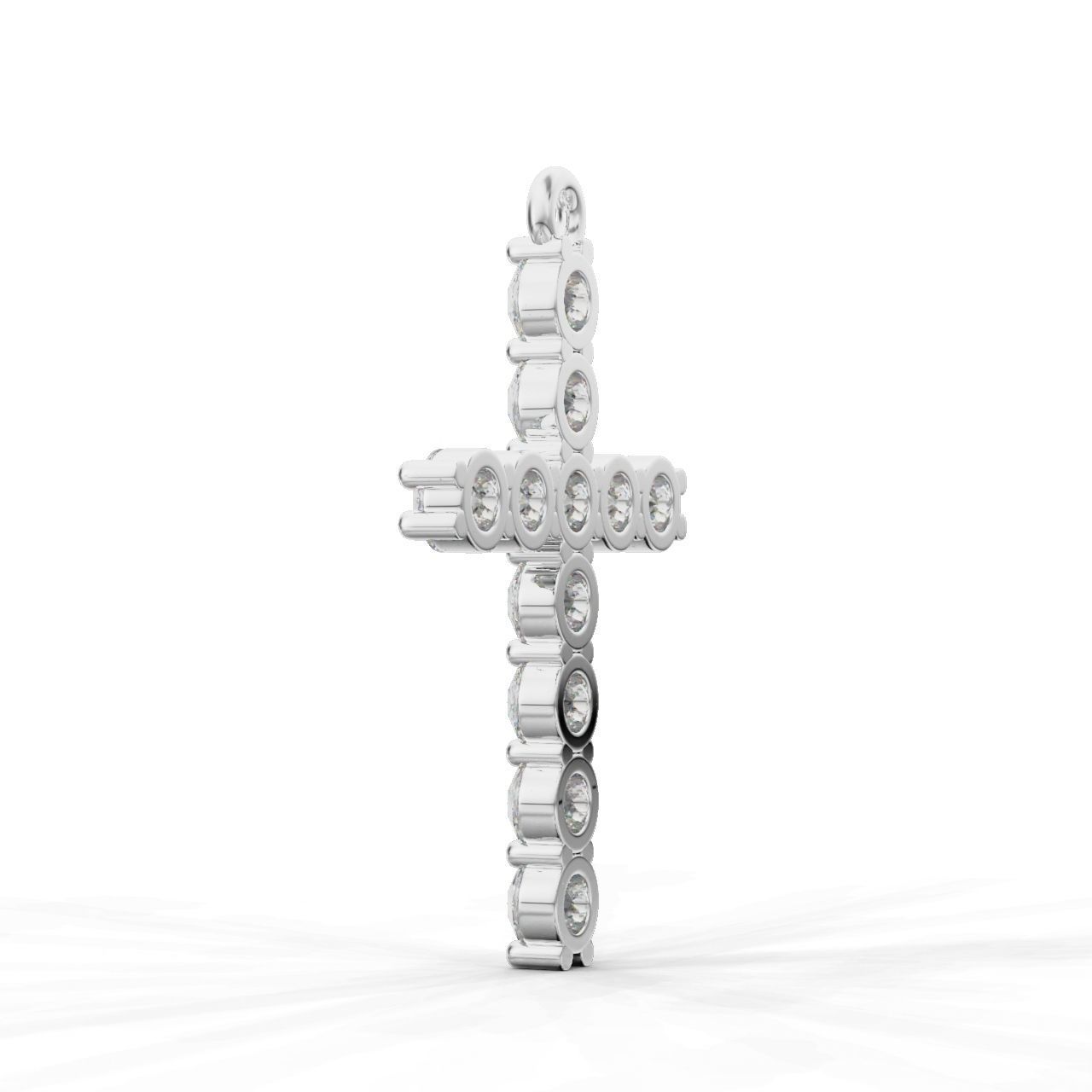 Cross-Pendant-Necklaces Round 2-5mm 3D print model_13