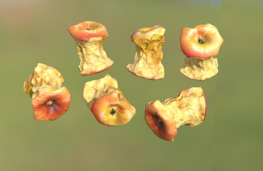 CG bitten apple 3D model_5