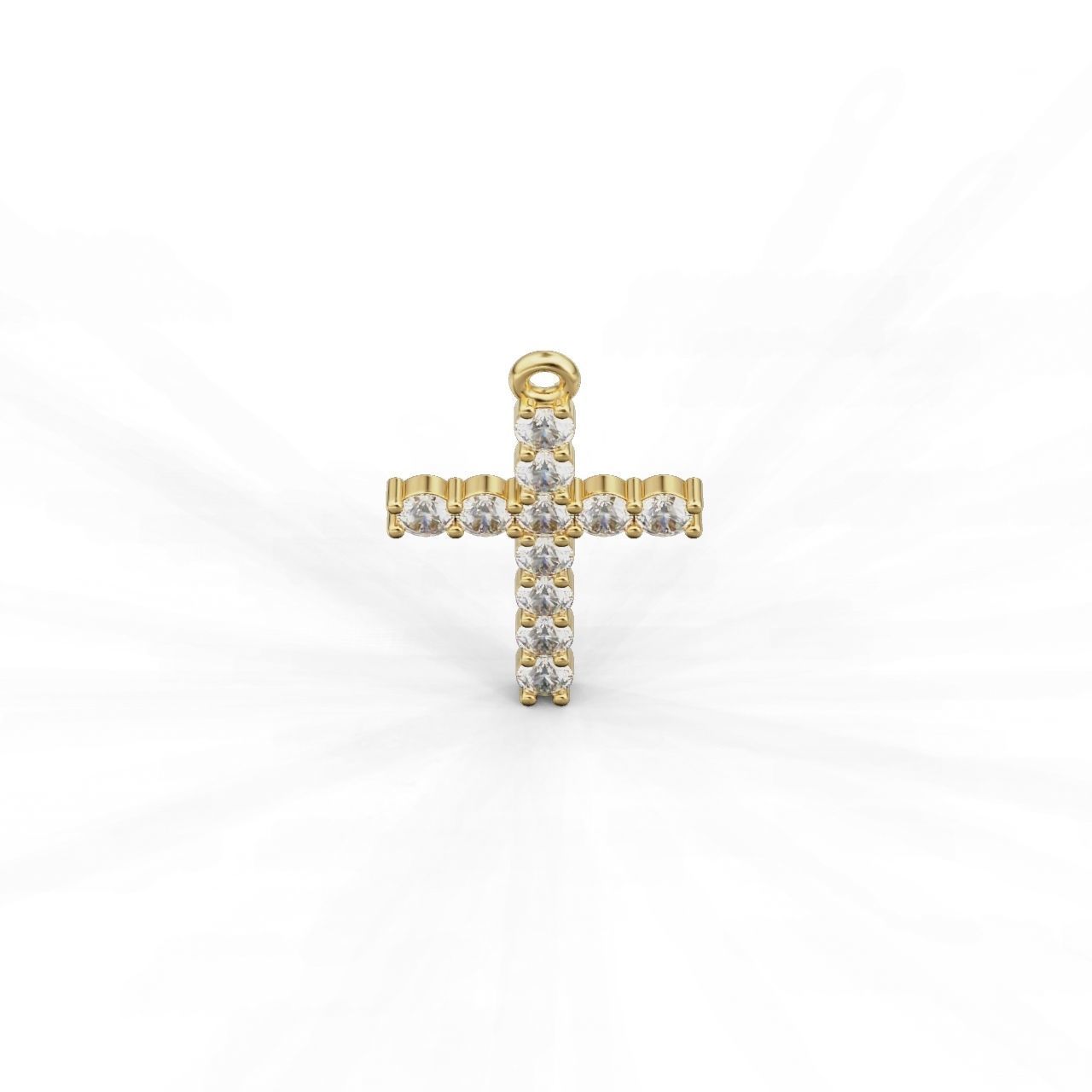Cross-Pendant-Necklaces Round 1-5mm 3D print model_11