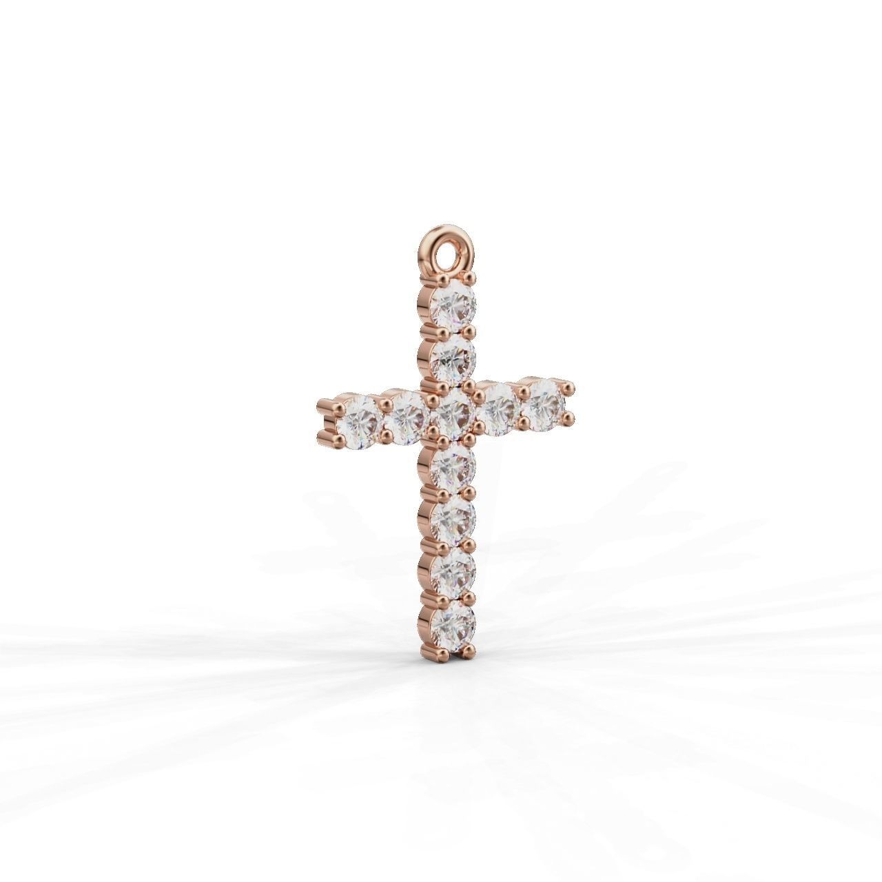 Cross-Pendant-Necklaces Round 1-5mm 3D print model_3