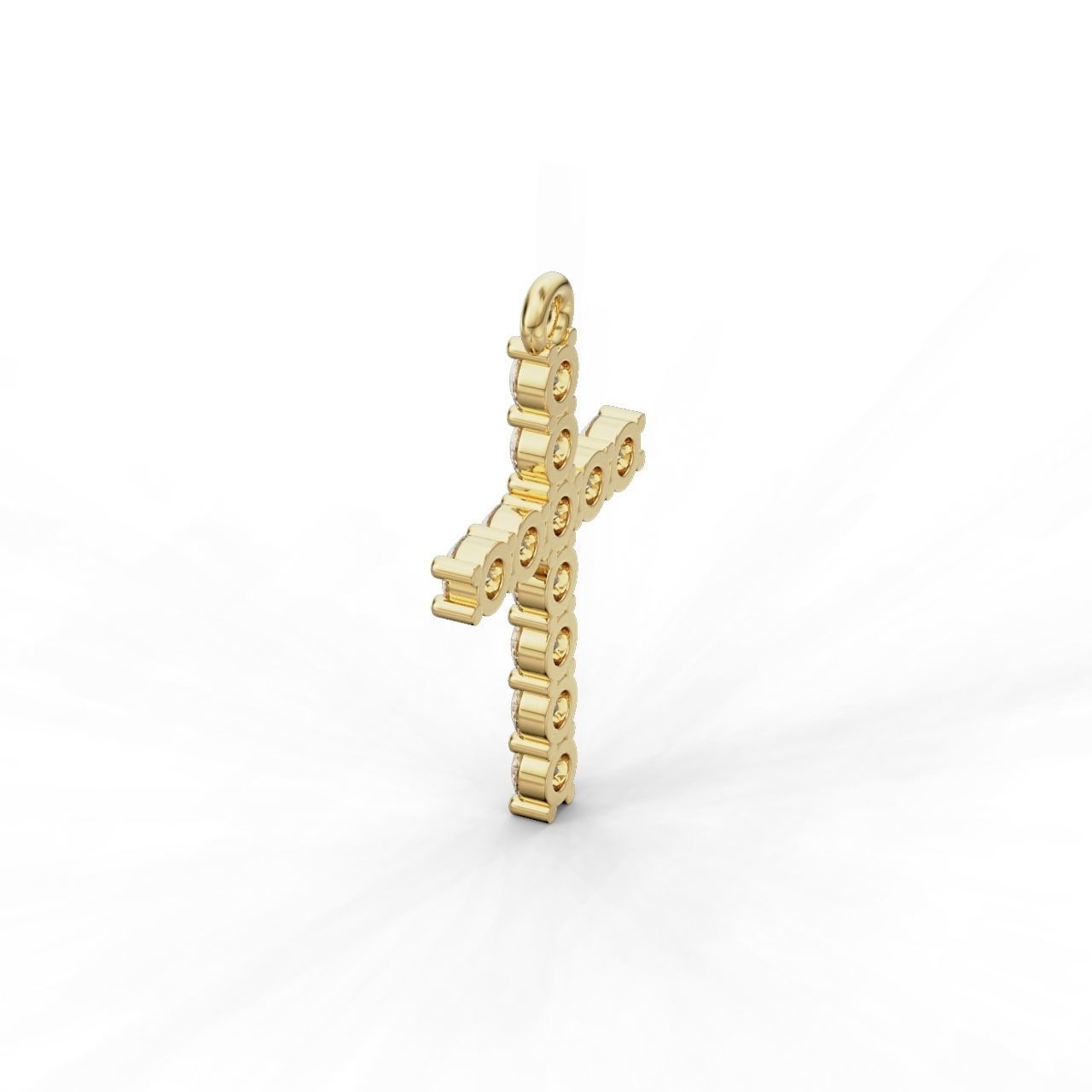 Cross-Pendant-Necklaces Round 1-5mm 3D print model_17