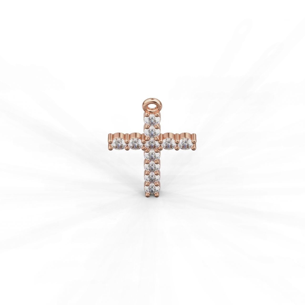 Cross-Pendant-Necklaces Round 1-5mm 3D print model_9