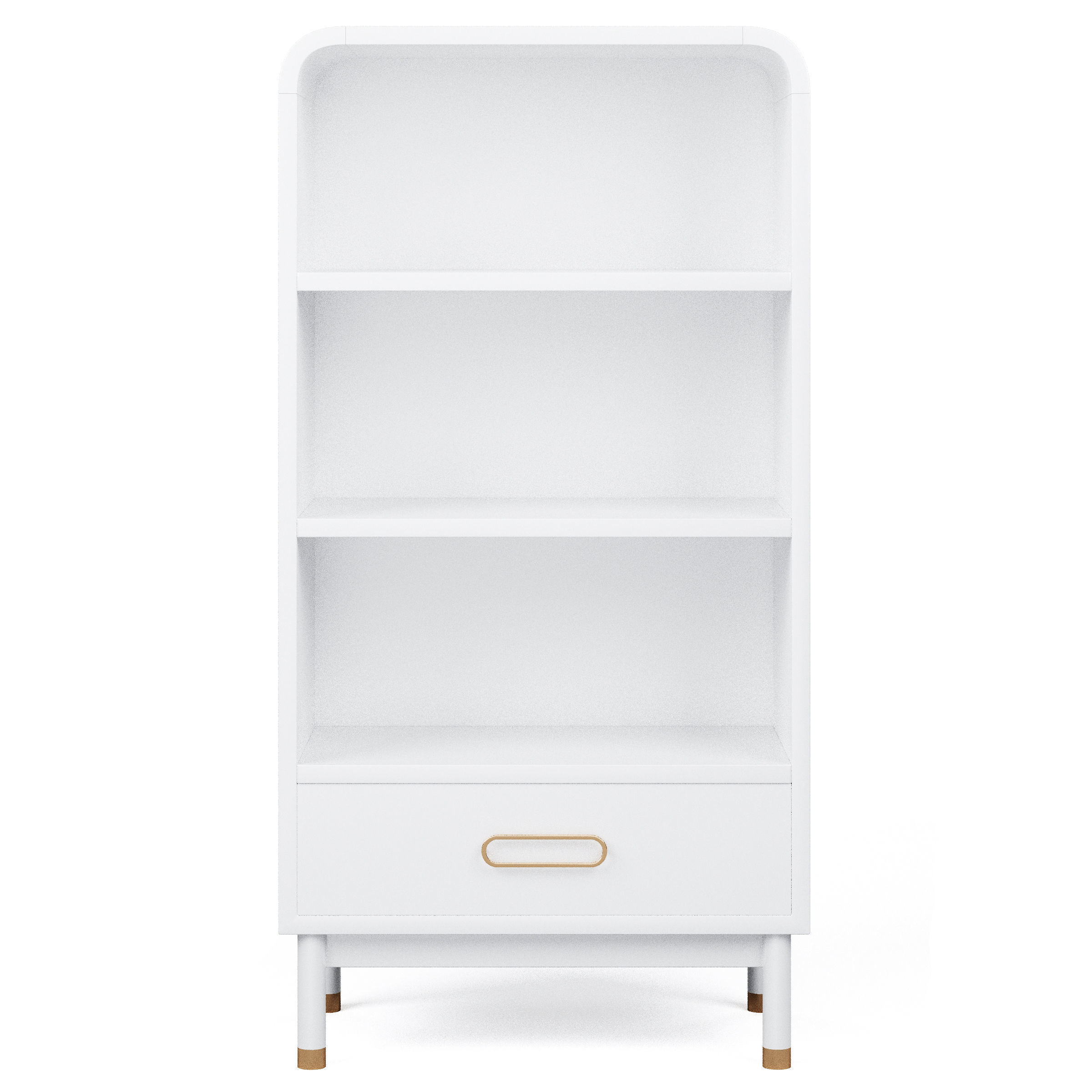 Arlo White Bookcase by Crate and Barrel 3D model_1