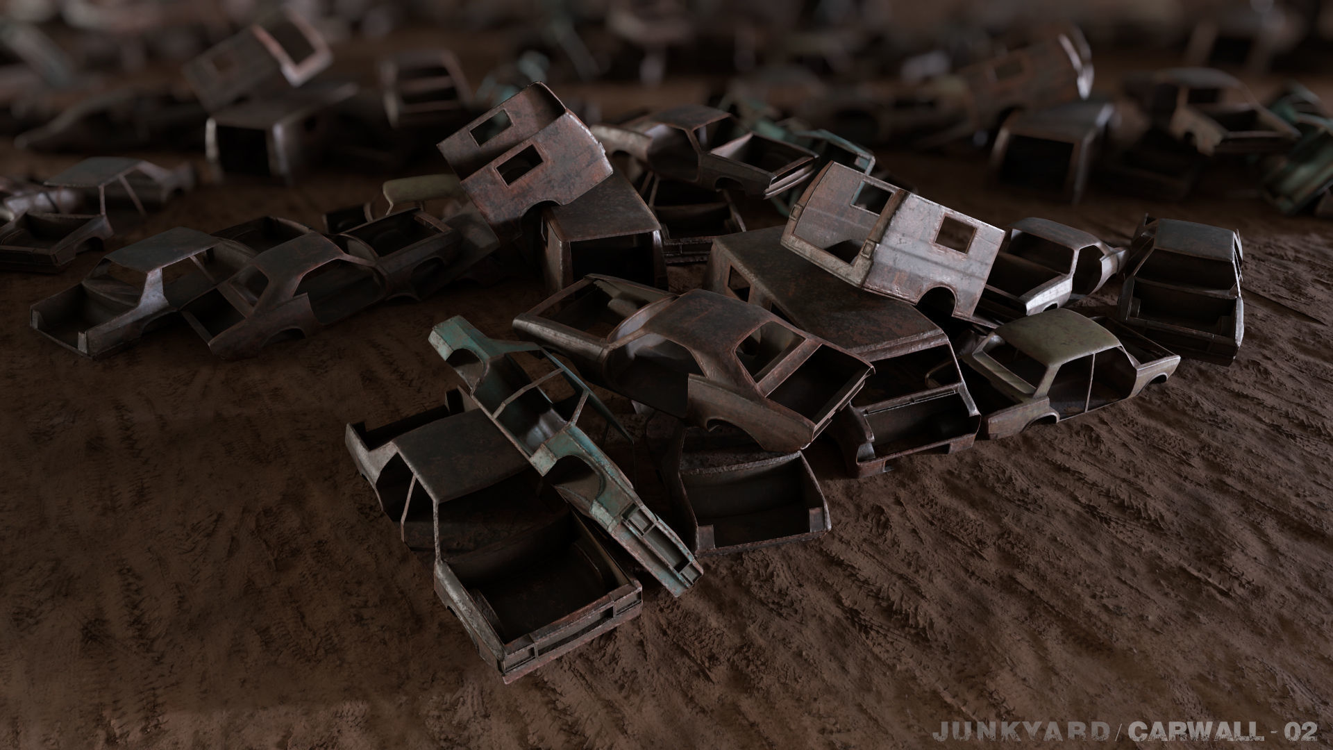 Junkyard Environment Low-poly 3D model_37