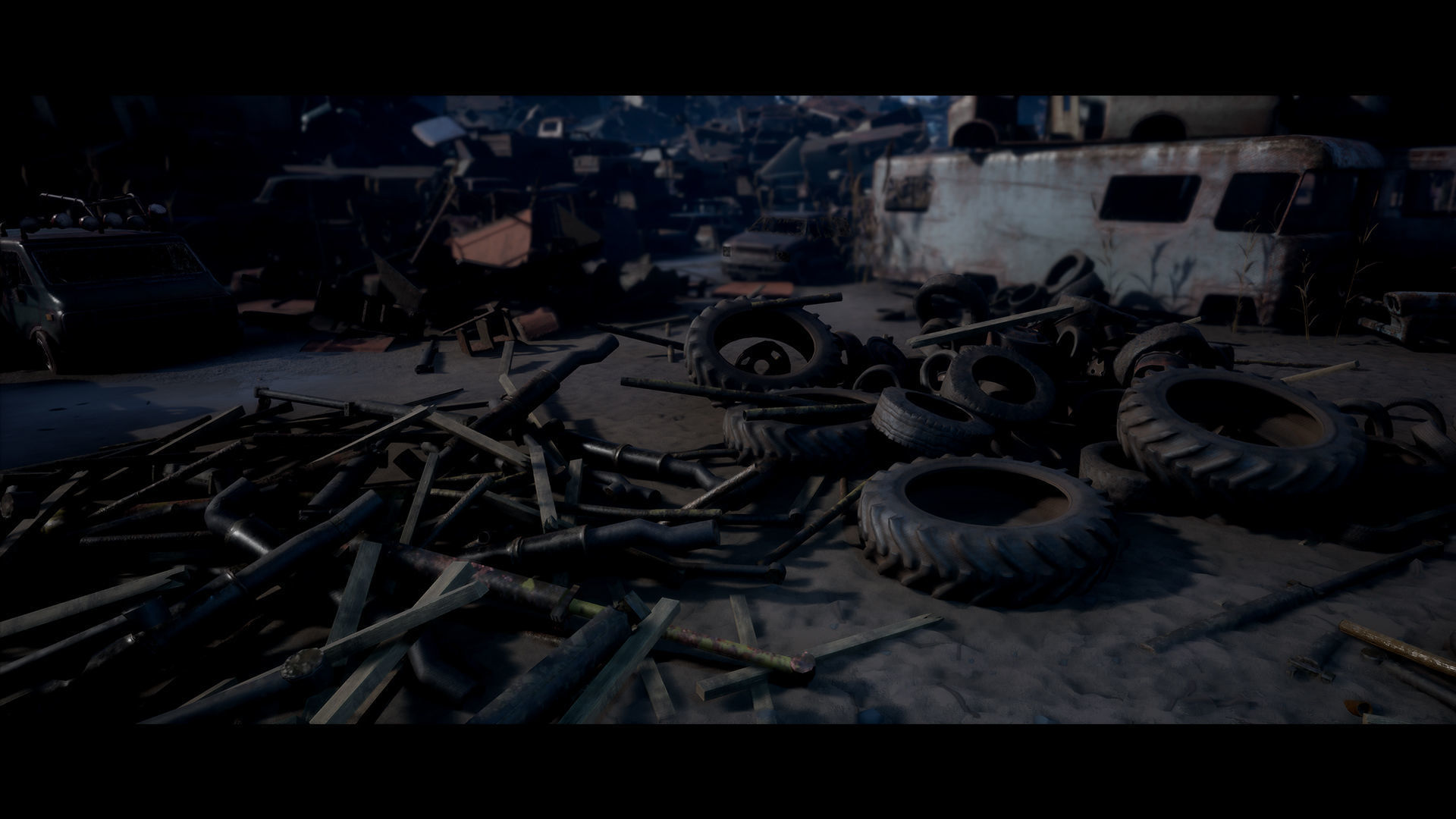 Junkyard Environment Low-poly 3D model_7