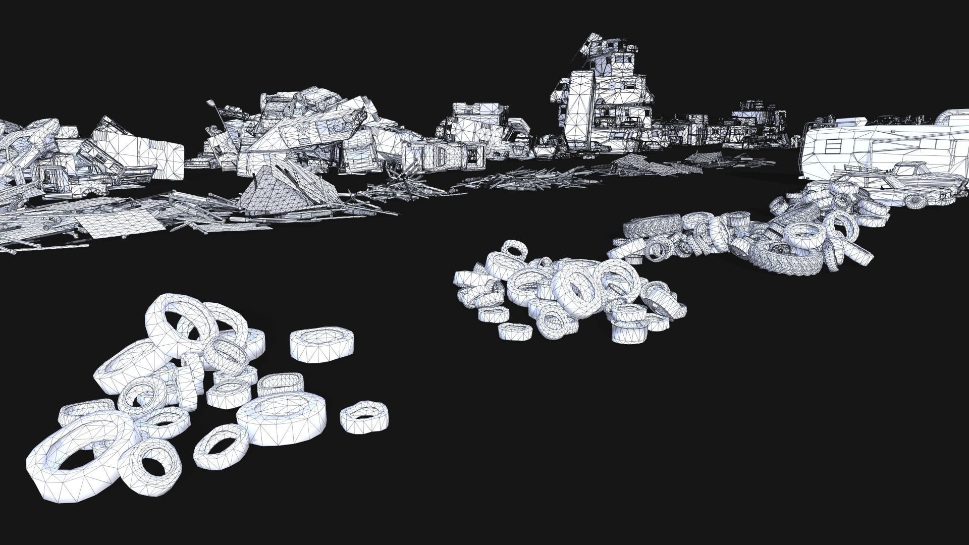 Junkyard Environment Low-poly 3D model_47