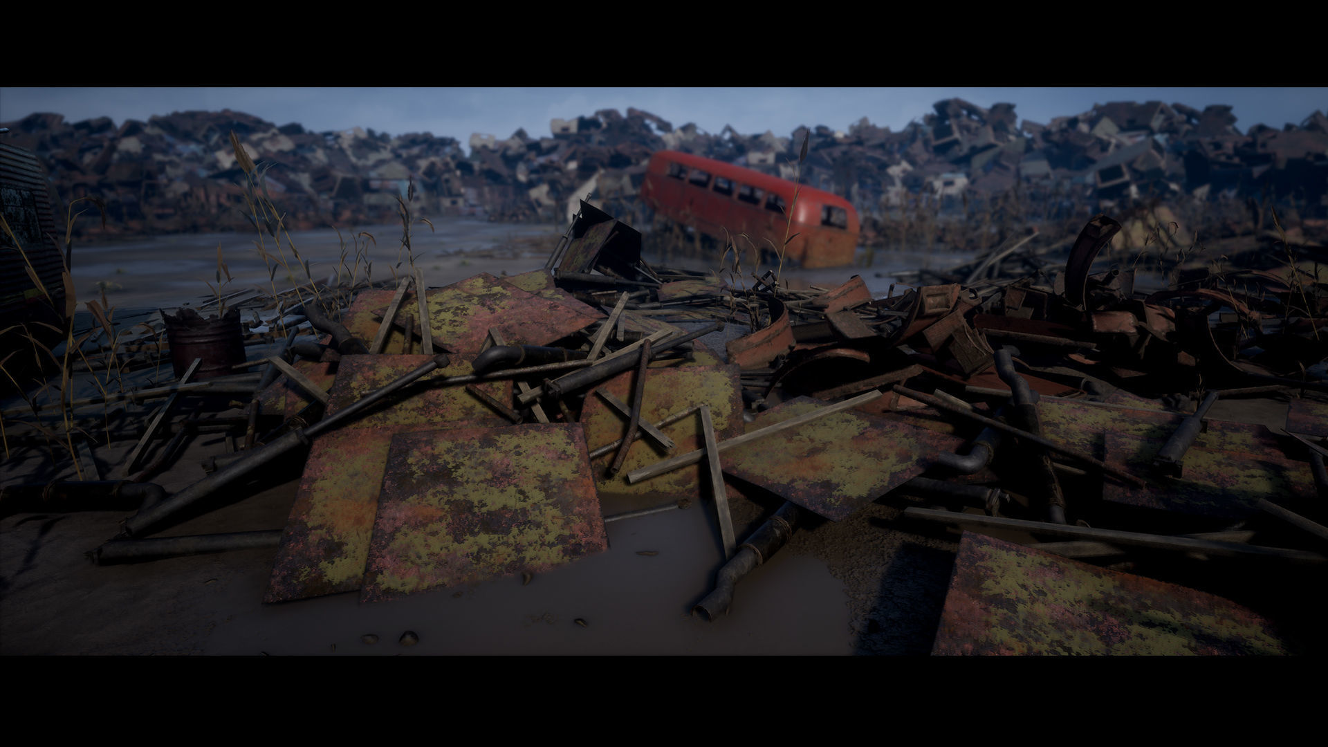 Junkyard Environment Low-poly 3D model_8