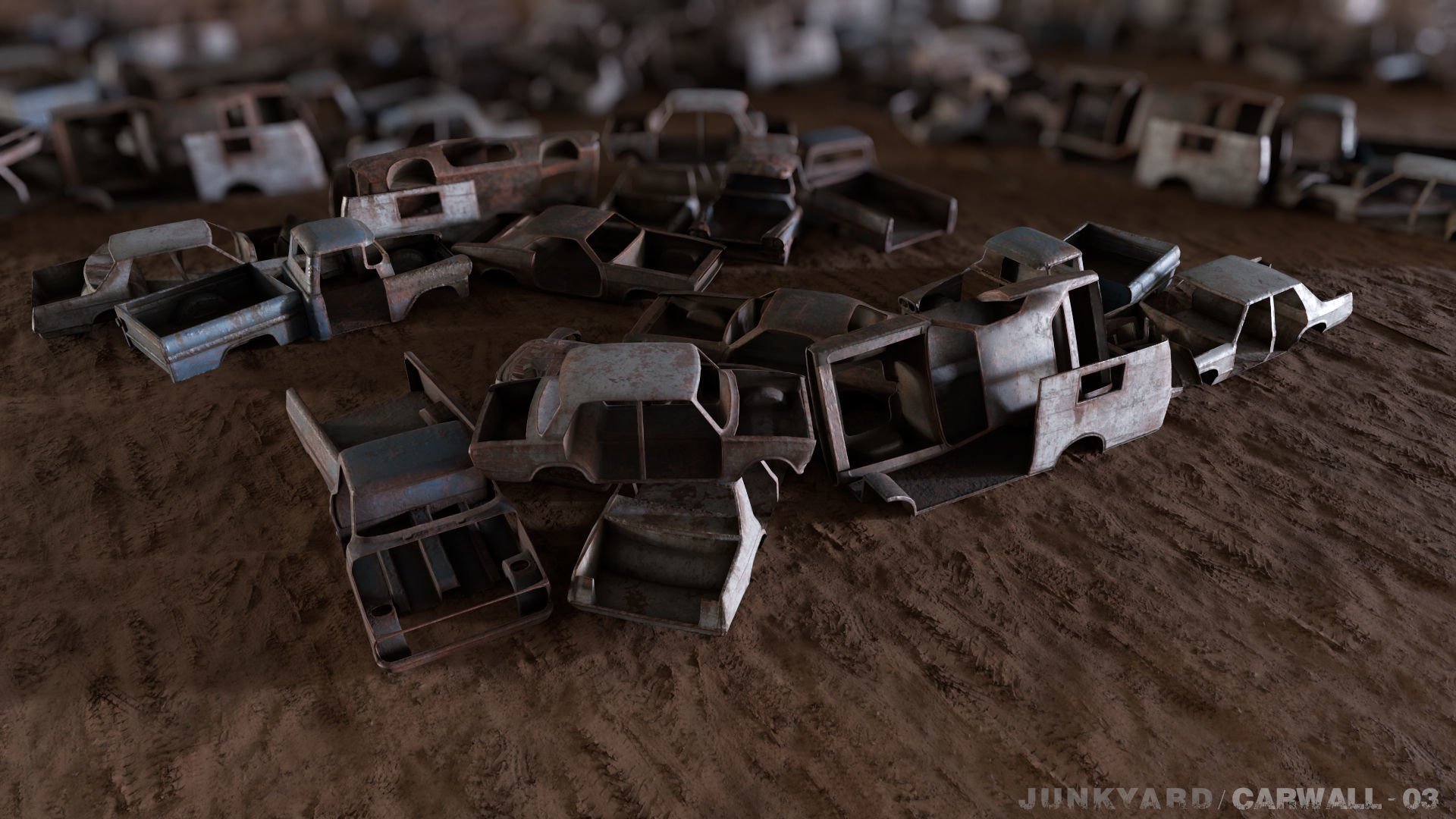 Junkyard Environment Low-poly 3D model_38