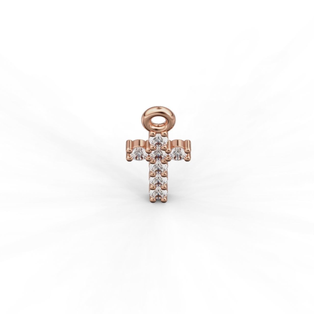 Cross-Pendant-Necklaces Round 1mm-01 3D print model_9