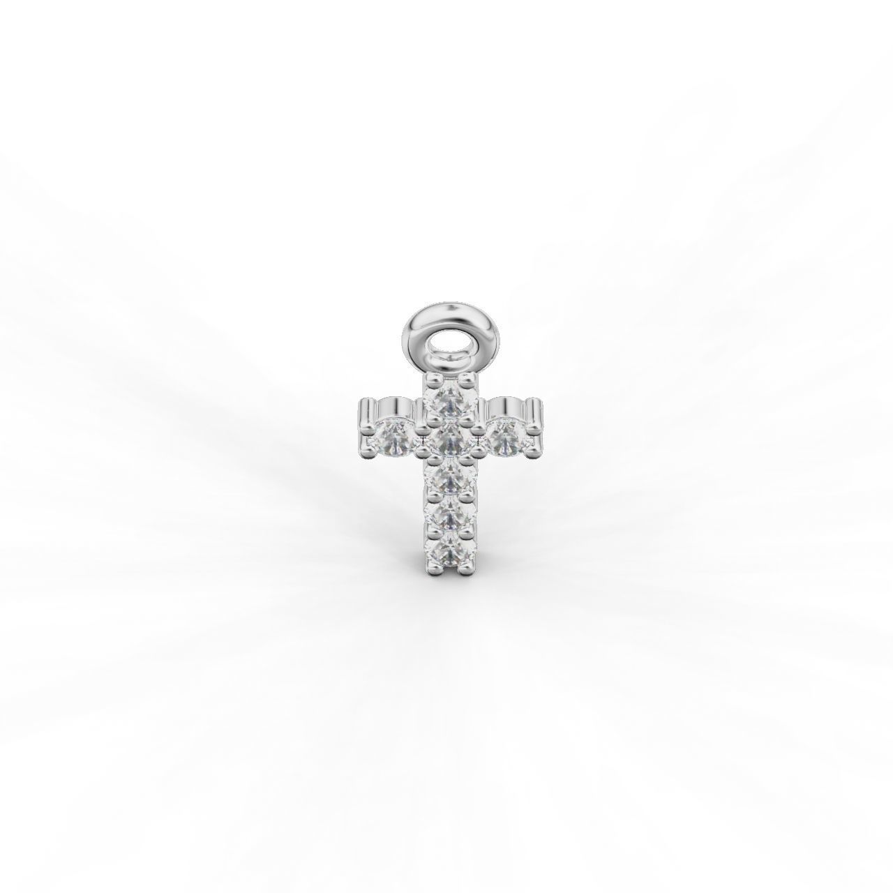 Cross-Pendant-Necklaces Round 1mm-01 3D print model_10