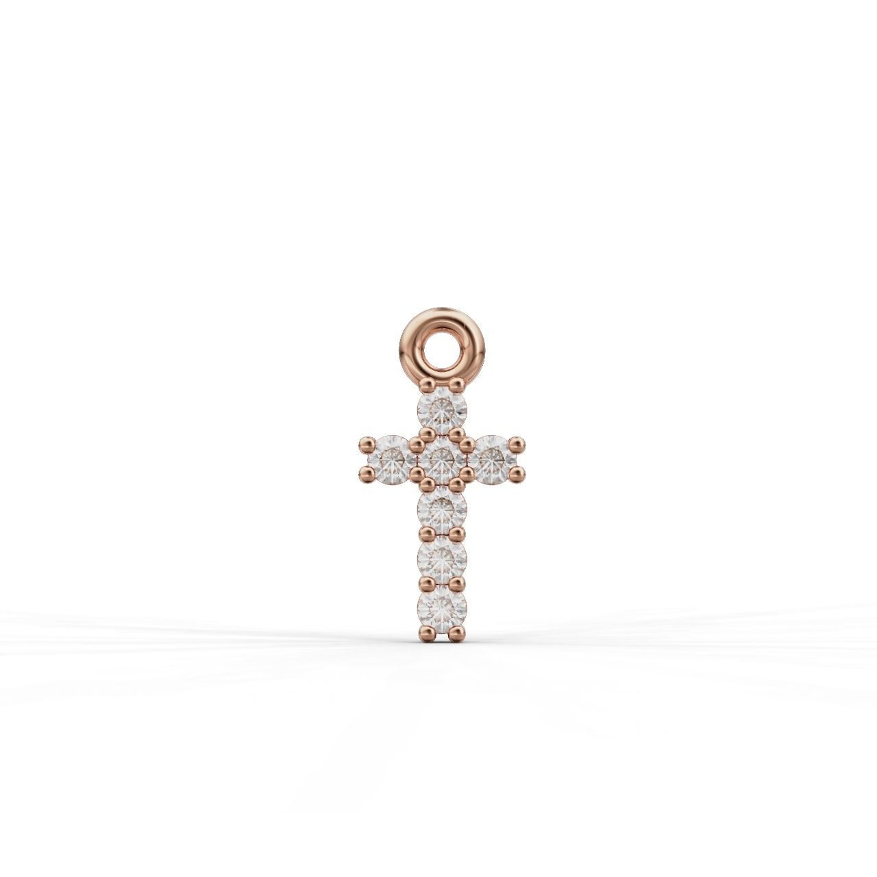 Cross-Pendant-Necklaces Round 1mm-01 3D print model_2
