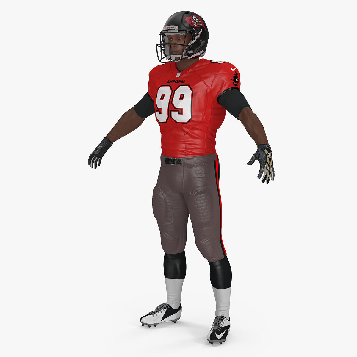 Tampa Bay Buccaneers American Football Player Fur 3D model