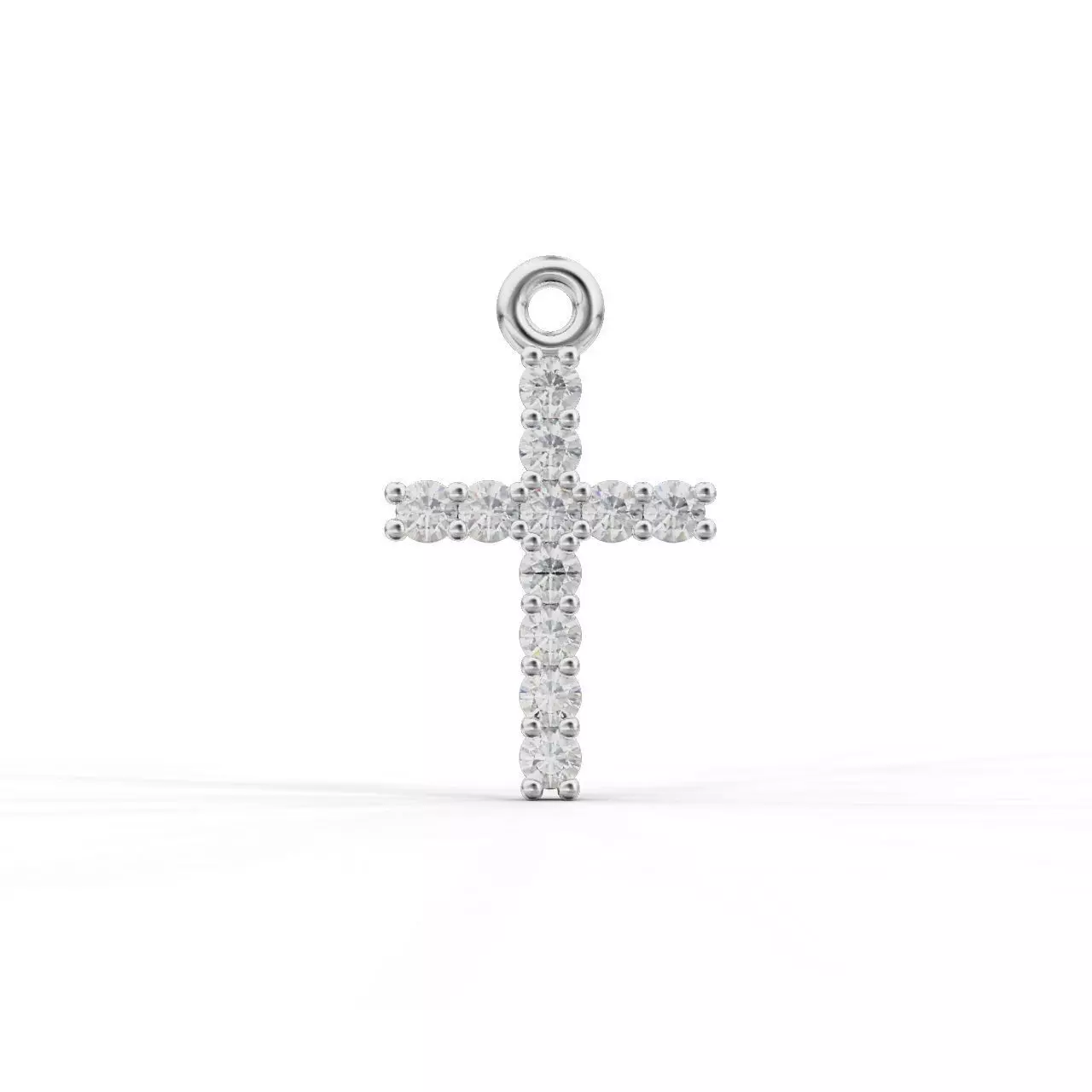 Cross-Pendant-Necklaces Round 1mm 3D print model_0