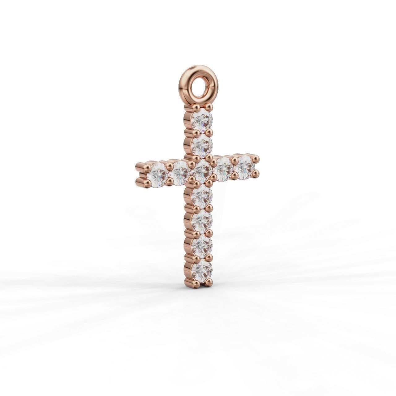 Cross-Pendant-Necklaces Round 1mm 3D print model_5