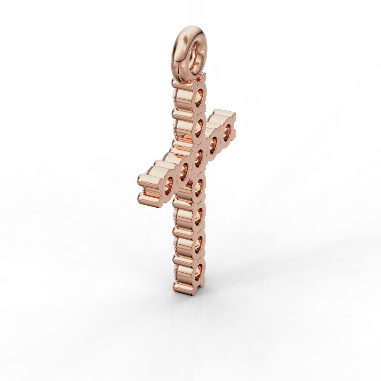 Cross-Pendant-Necklaces Round 1mm 3D print model_15