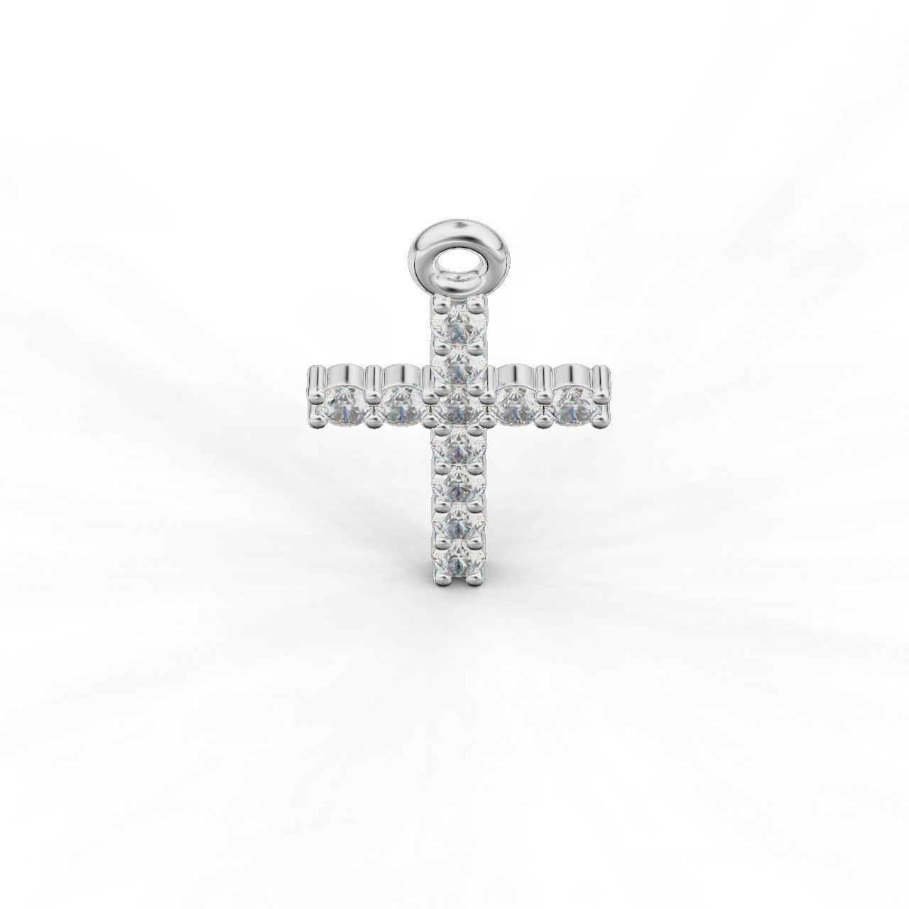 Cross-Pendant-Necklaces Round 1mm 3D print model_10