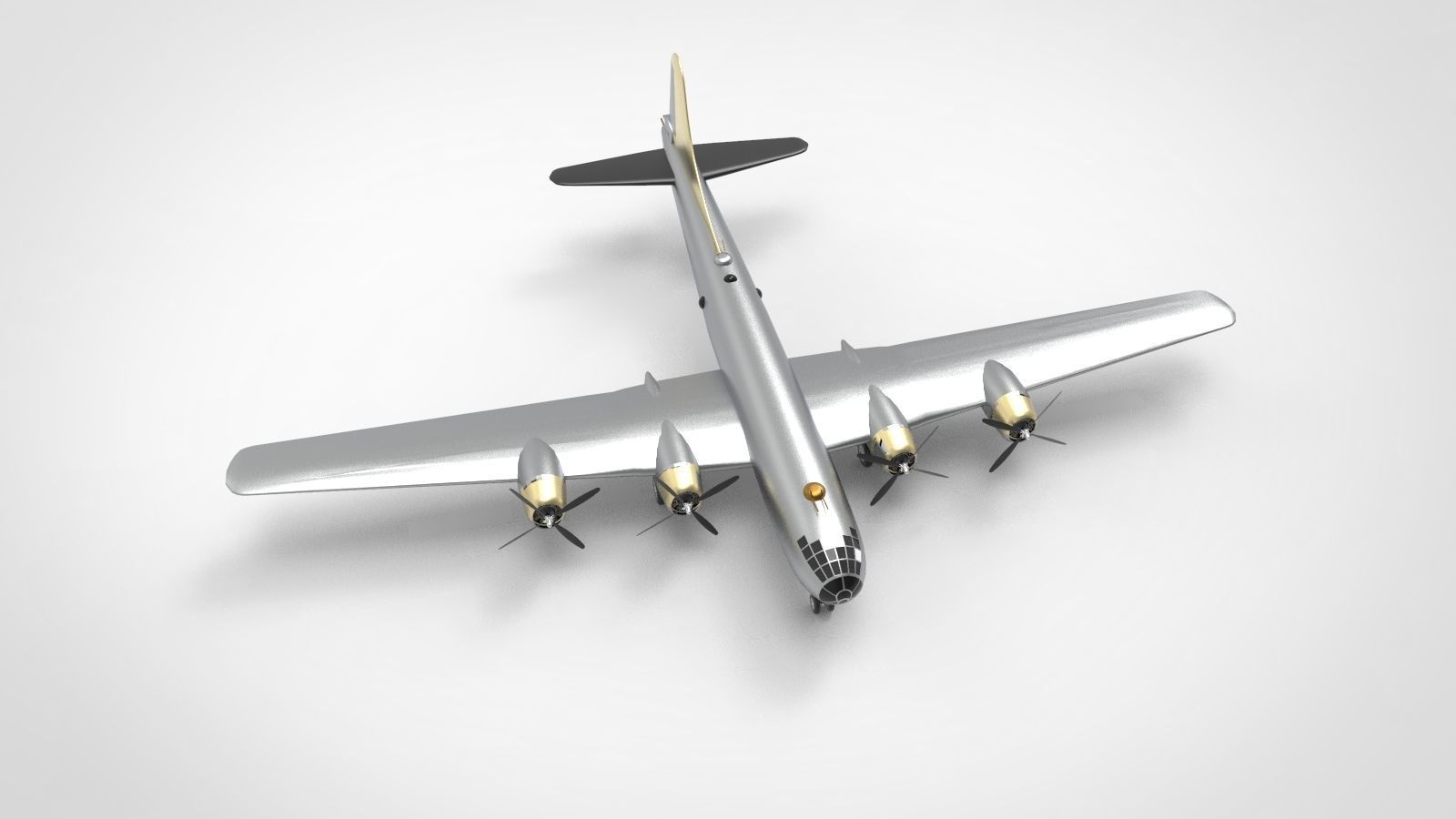 B-29 Superfortress Silver 3D model | CGTrader