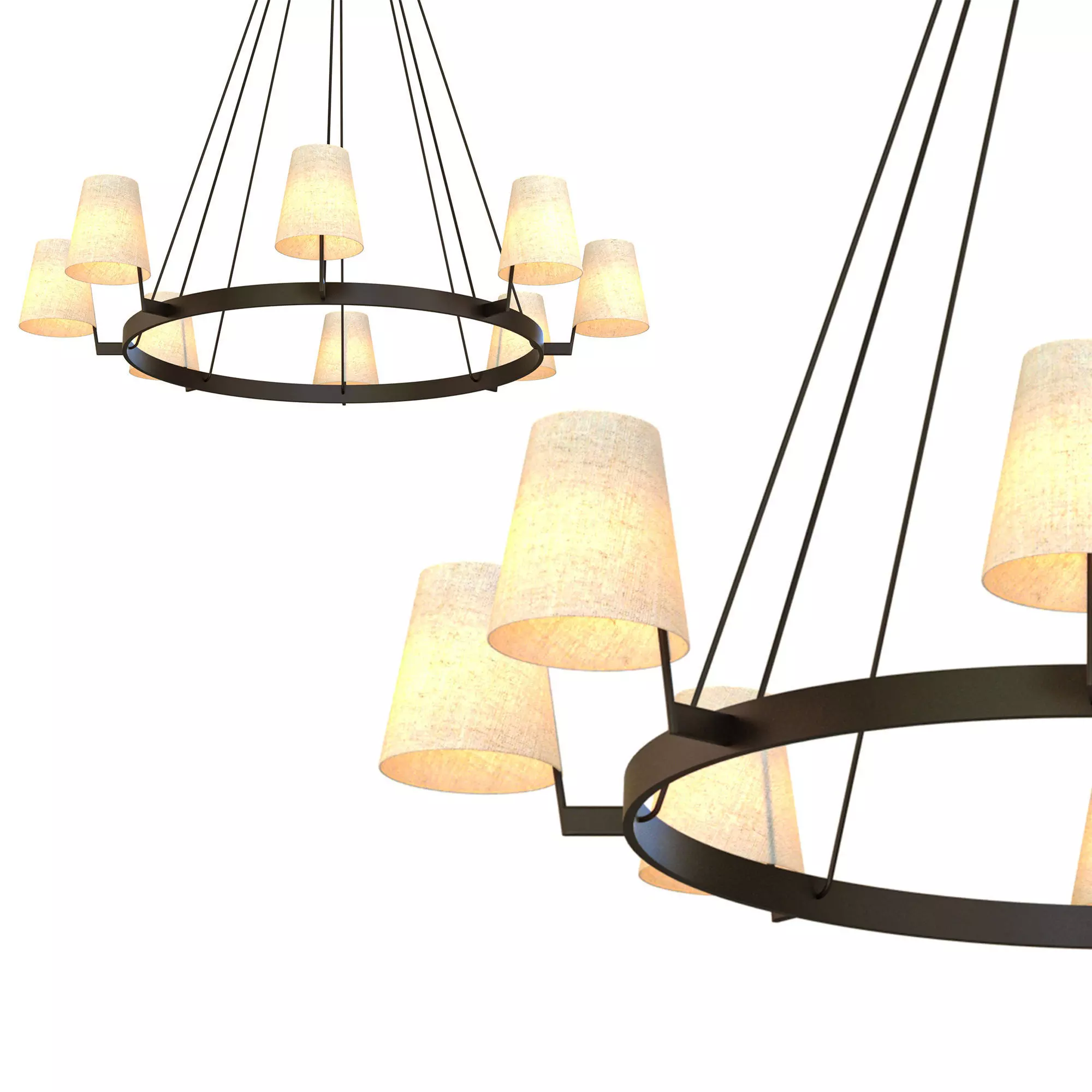 Corniche Circular Chandelier 3D model