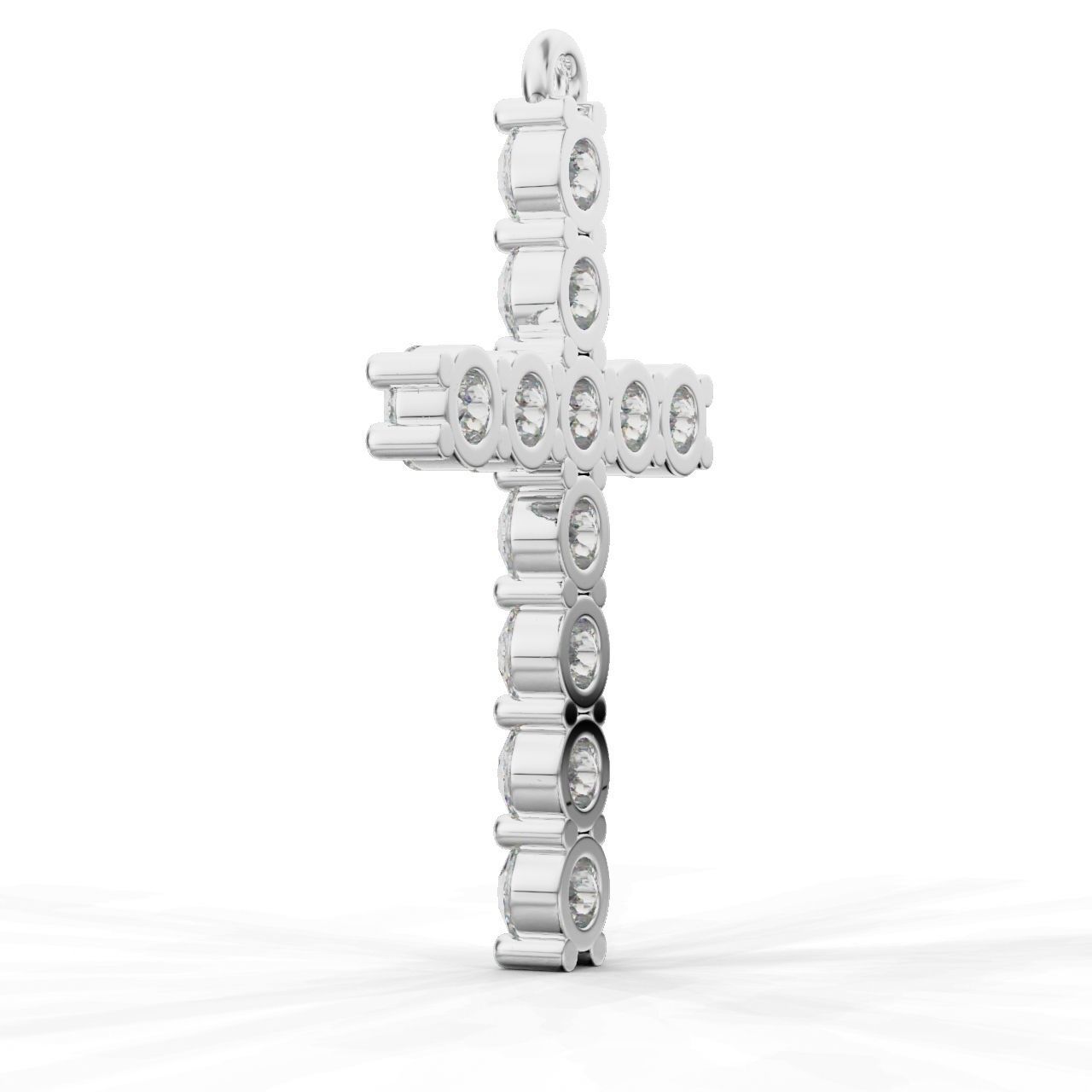 Cross-Pendant-Necklaces diamond cross pendant 3D Model Collection_7