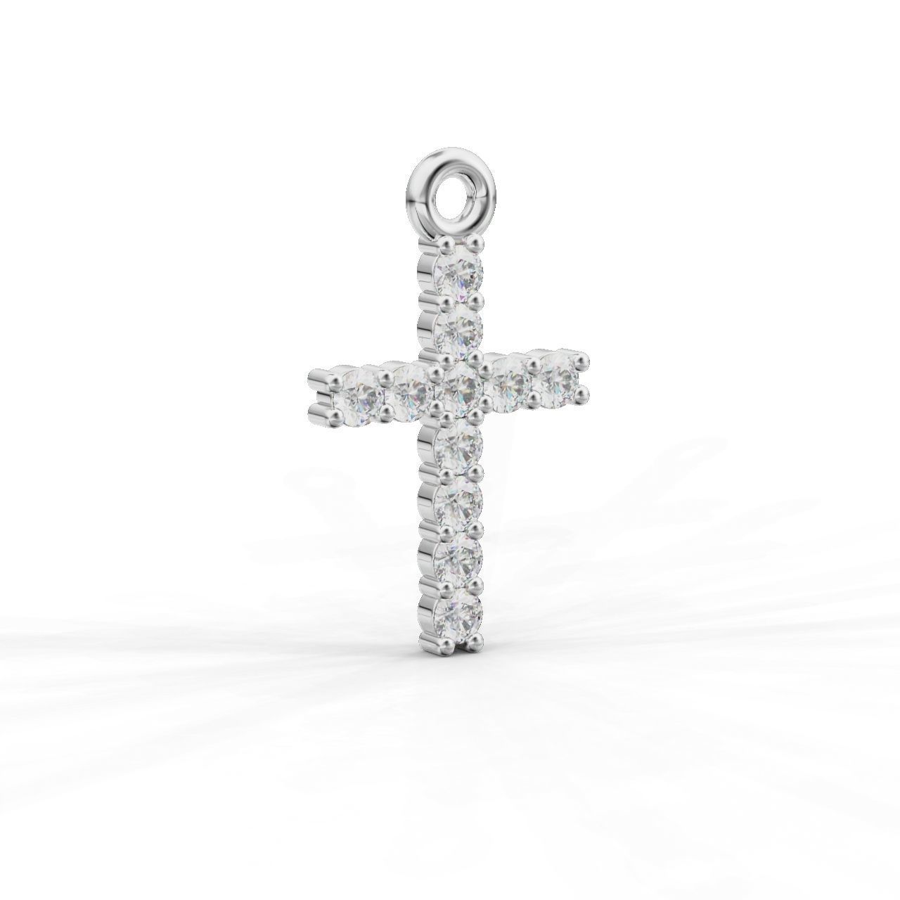 Cross-Pendant-Necklaces diamond cross pendant 3D Model Collection_21