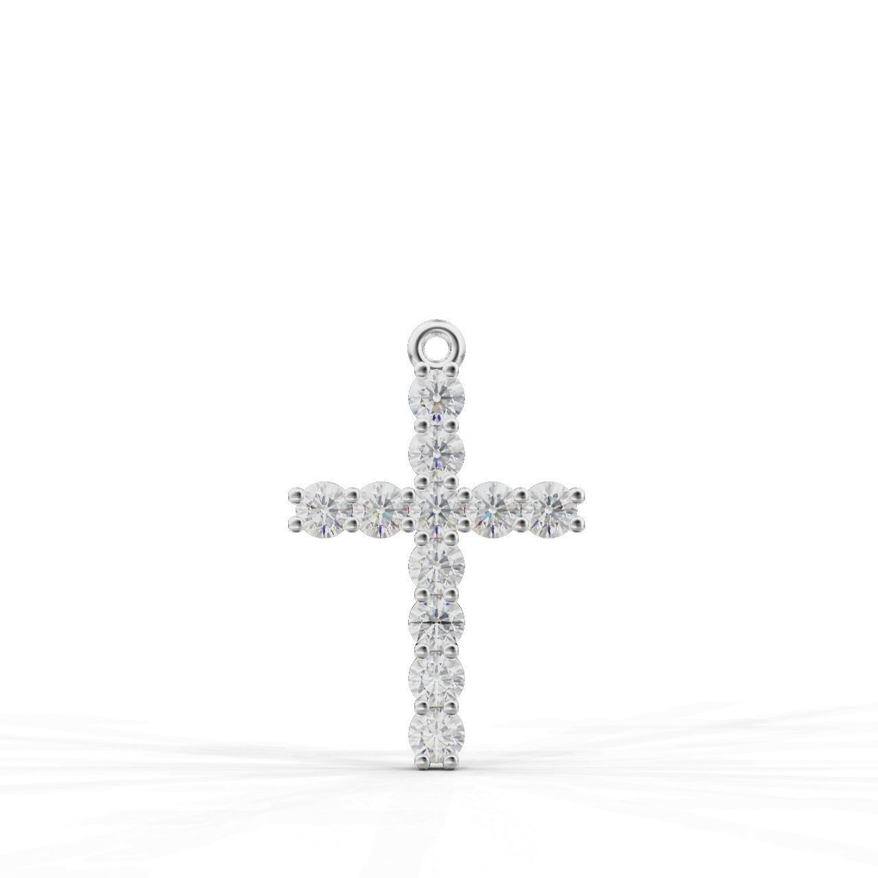 Cross-Pendant-Necklaces diamond cross pendant 3D Model Collection_15