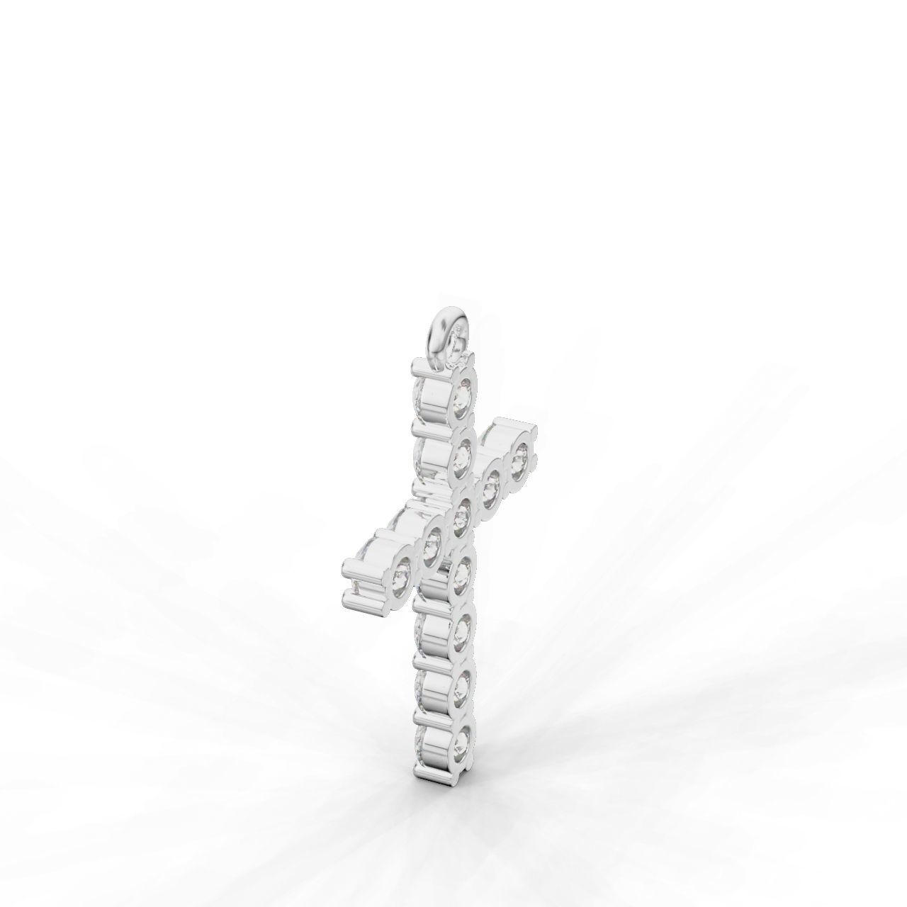 Cross-Pendant-Necklaces diamond cross pendant 3D Model Collection_16