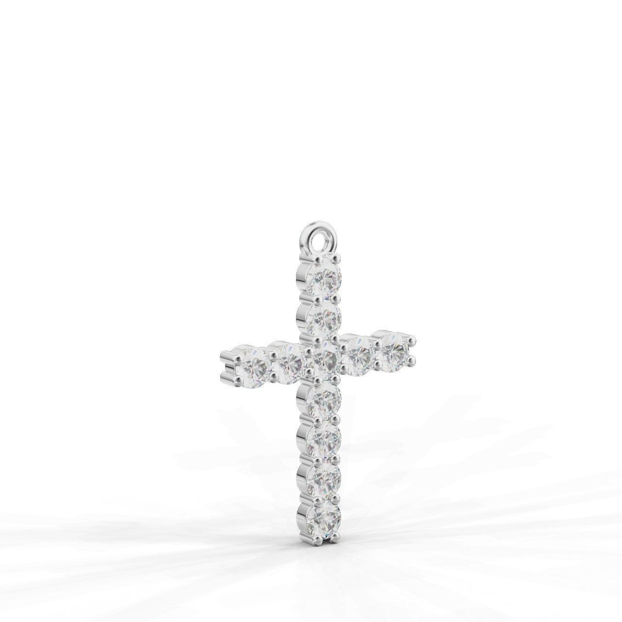 Cross-Pendant-Necklaces diamond cross pendant 3D Model Collection_14