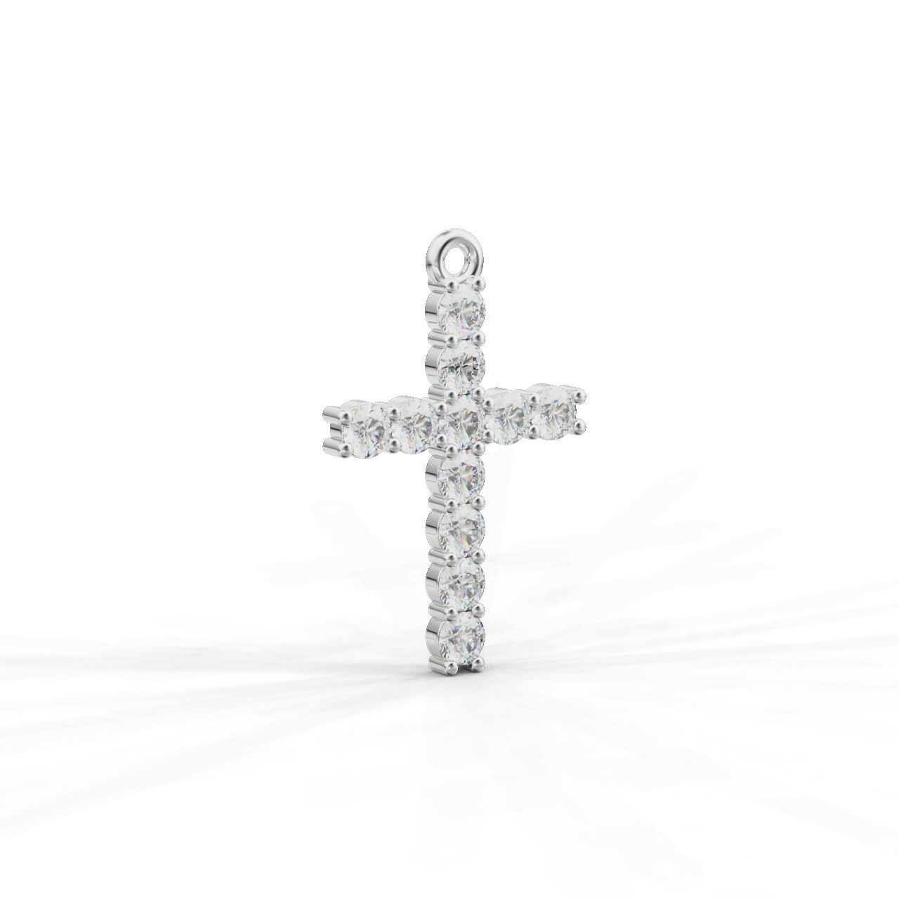 Cross-Pendant-Necklaces diamond cross pendant 3D Model Collection_18