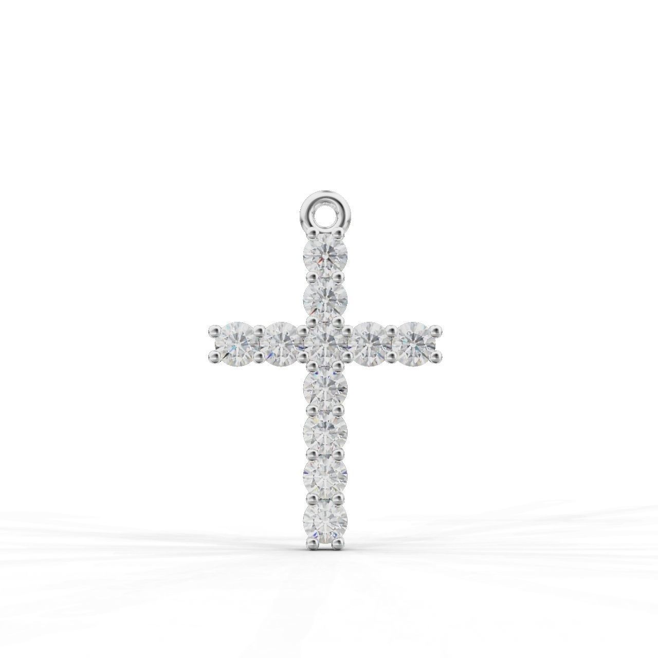Cross-Pendant-Necklaces diamond cross pendant 3D Model Collection_17