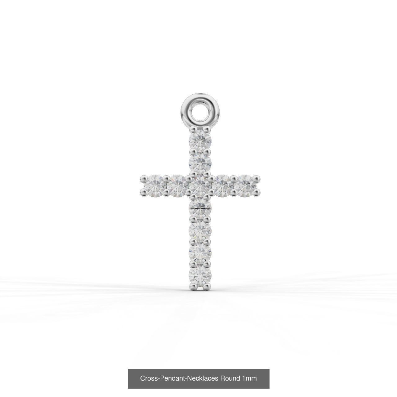Cross-Pendant-Necklaces diamond cross pendant 3D Model Collection_12