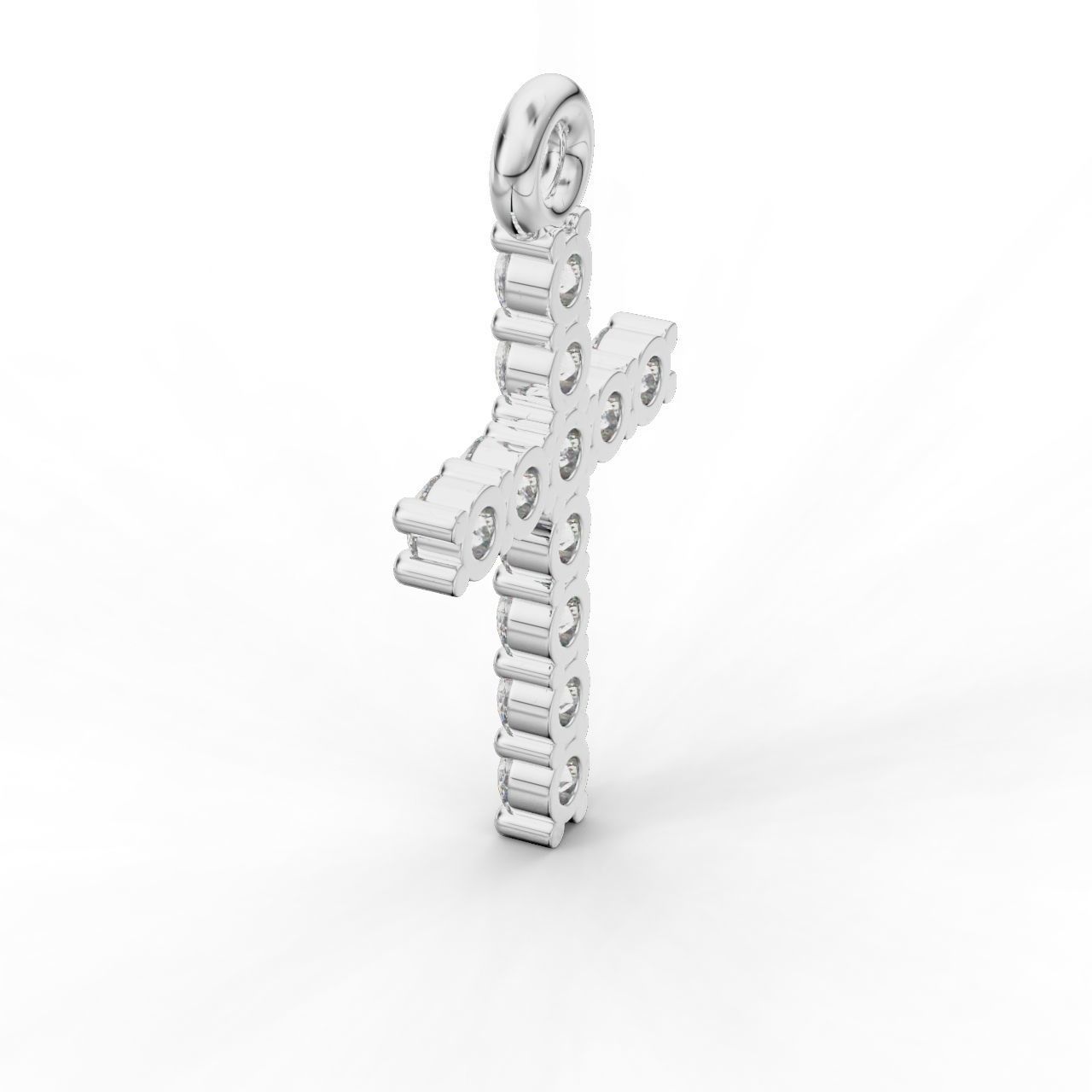 Cross-Pendant-Necklaces diamond cross pendant 3D Model Collection_22