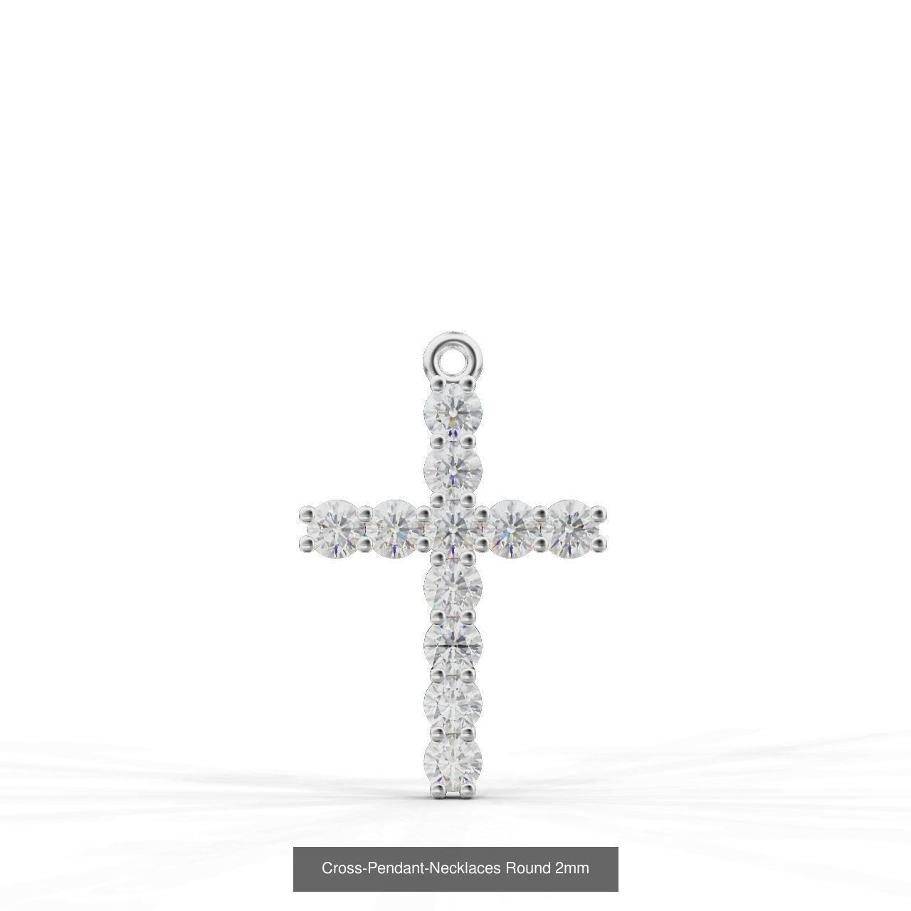 Cross-Pendant-Necklaces diamond cross pendant 3D Model Collection_6