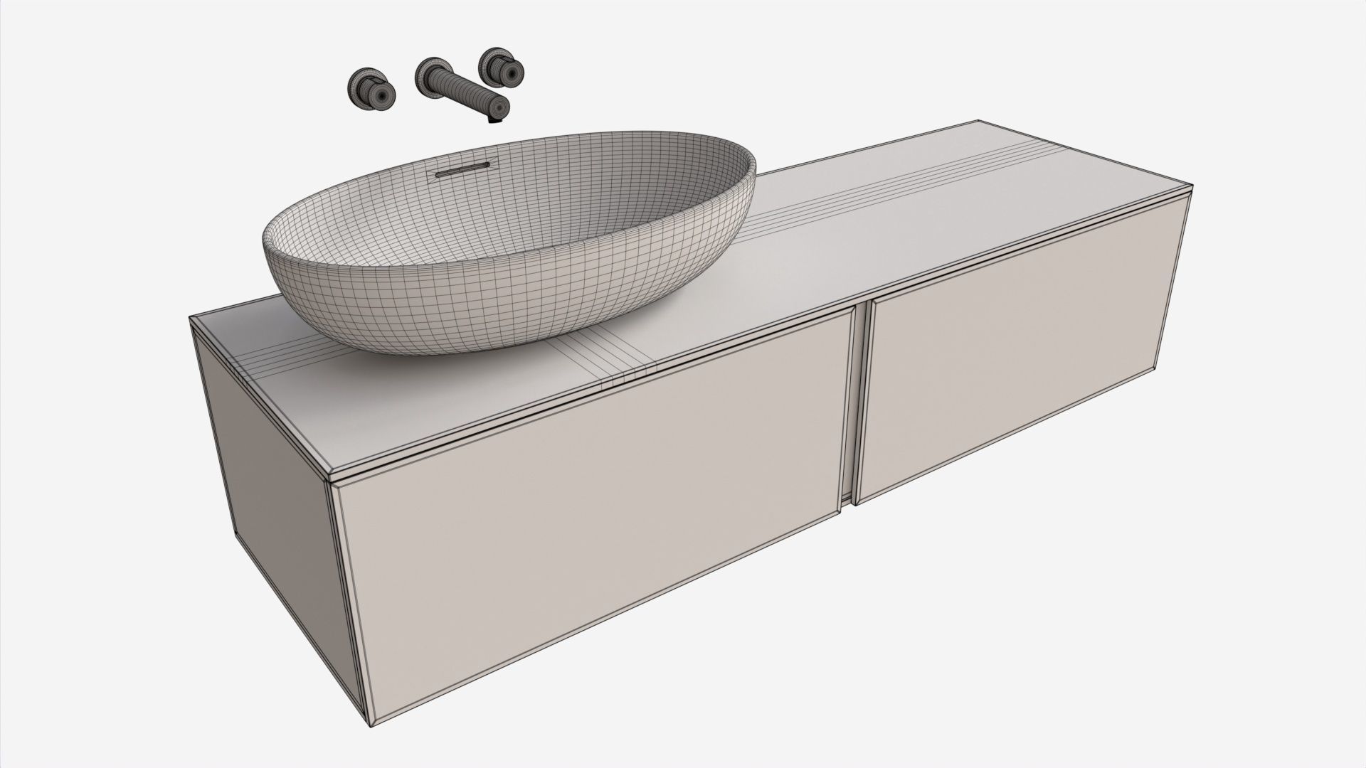 Laufen Ilbagnoalessi Bowl Washbasin With Overflow 3D model_6