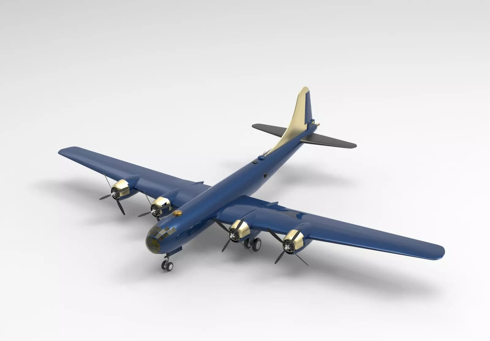 B-29 Superfortress blue 3D model