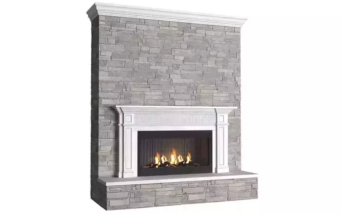 Modern fireplace in classic style ArtDeco