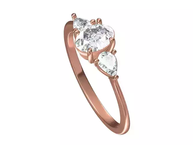 Clarity oval cut diamond Ring 3D print model