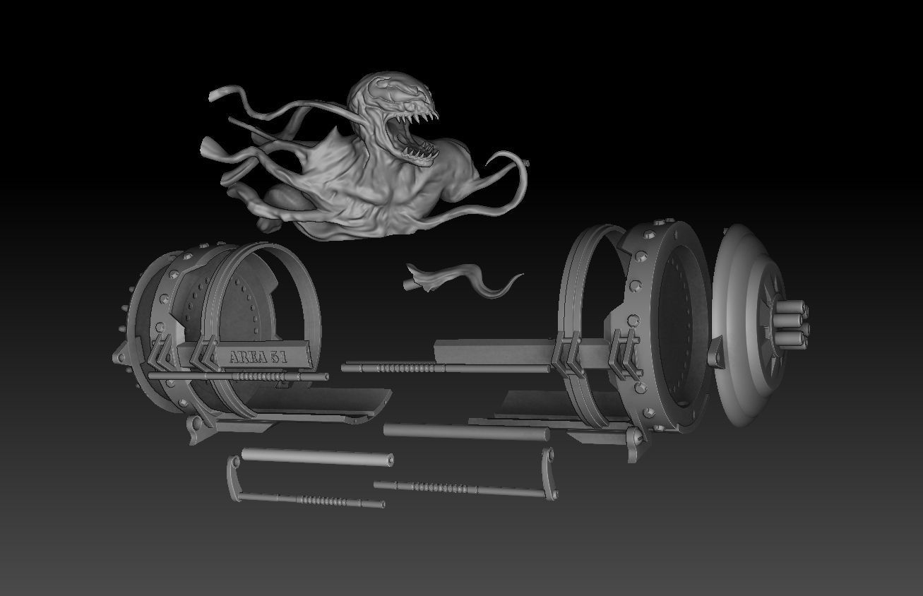 Venom 3D modeling print files 3D print model_21